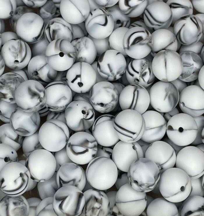 #117 ZEBRA MARBLE 15MM SOLID (1ct)