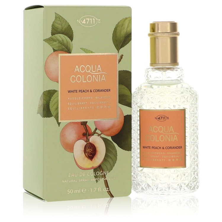4711 Acqua Colonia White Peach &amp;amp; Coriander by 4711 Eau De Cologne Spray (Unisex) 1.7 oz for Women