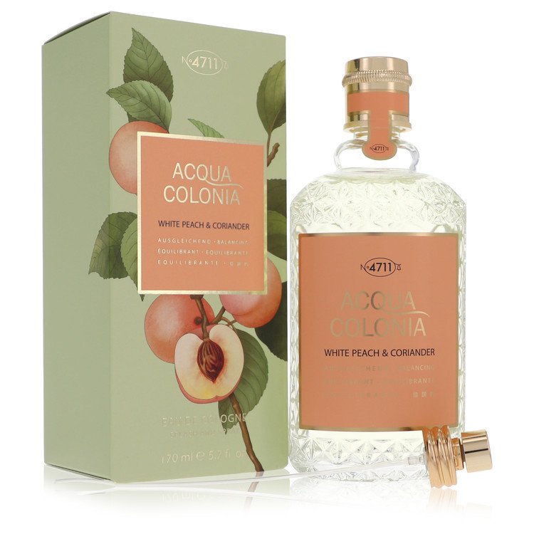 4711 Acqua Colonia White Peach &amp;amp; Coriander by 4711 Eau De Cologne Spray (Unisex) 5.7 oz for Women