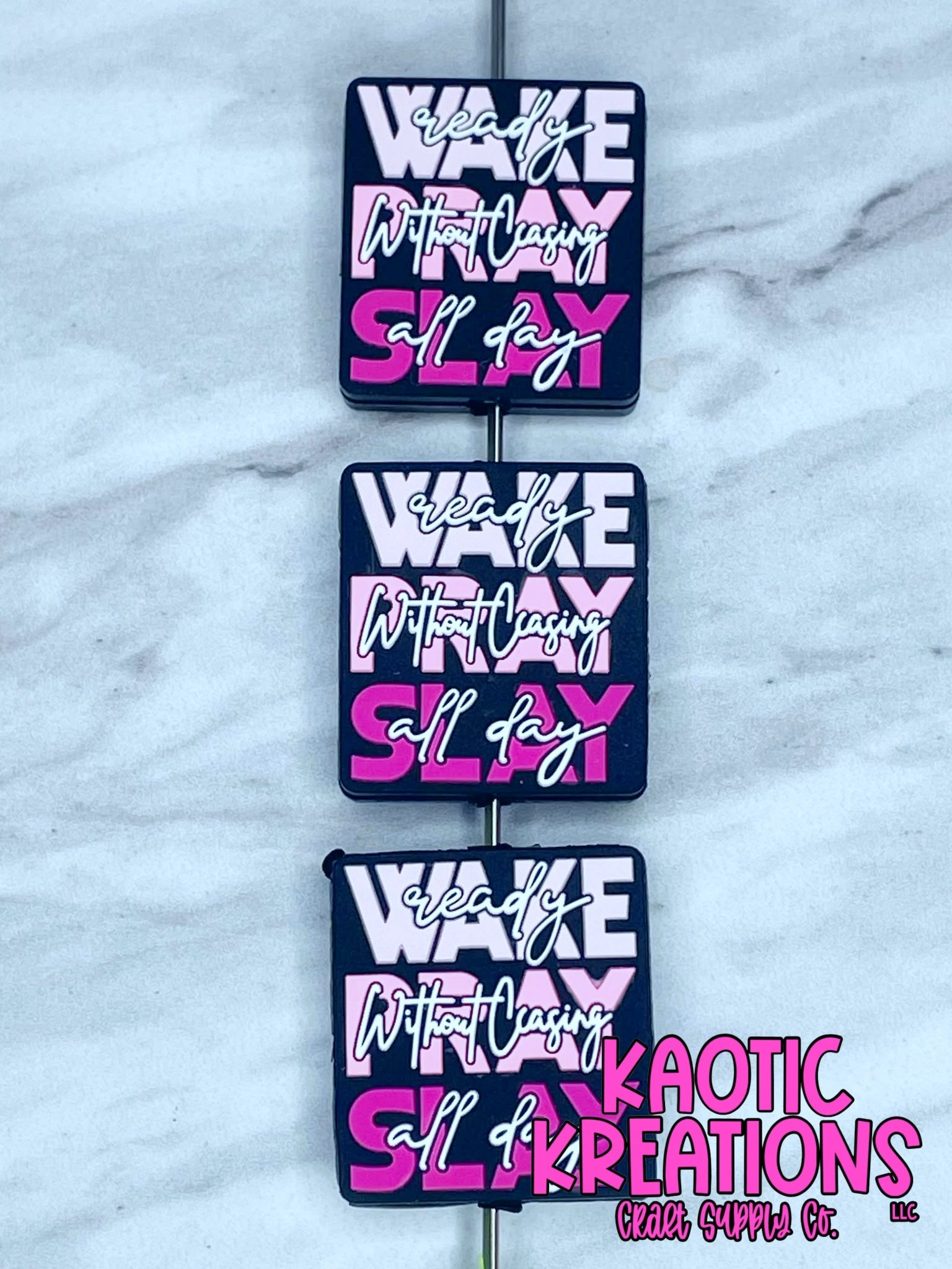 WAKE PRAY SLAY SILICONE FOCAL D326 (1ct)