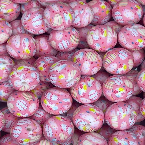 P639 PINK EASTER EGG 15MM PRINT (1ct)