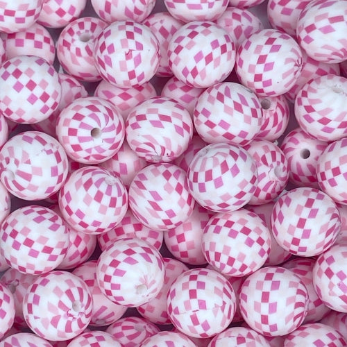 P642 SHADES OF PINK CHECKERD 15MM PRINT (1ct)