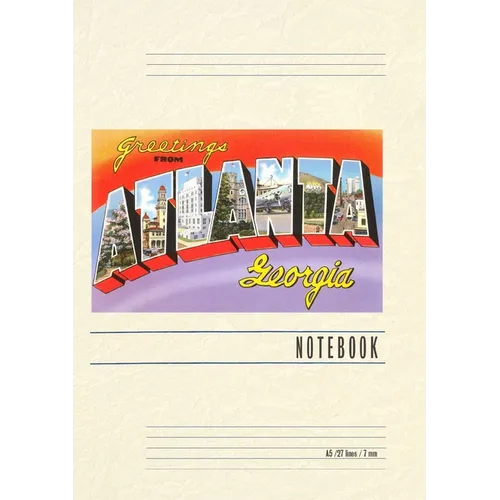 Vintage Lined Notebook Greetings from Altanta - Paperback