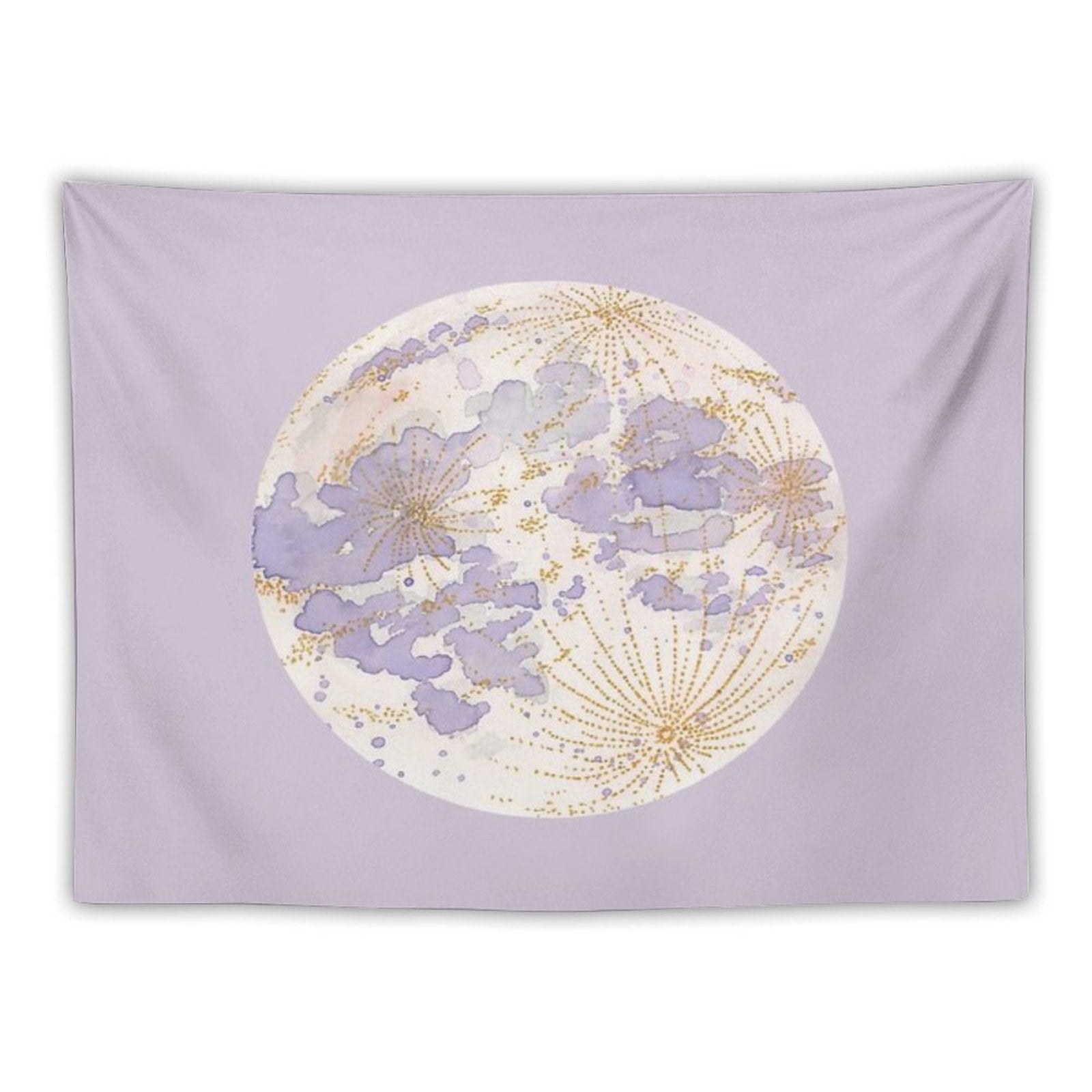 Lavendar Peach Moon Tapestry