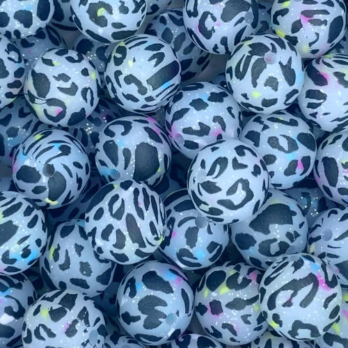 P659 CONFETTI LEOPARD GLITTER 15MM PRINT (1ct)