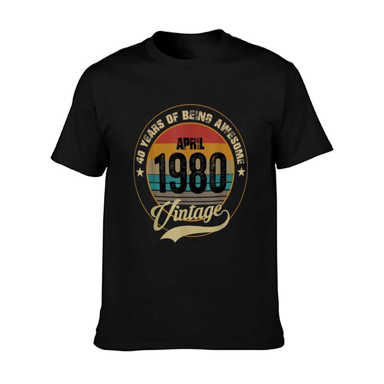 Awesome Since 1980 40th Birthday Gift Vintage Men Women  Versatile T-Shirt