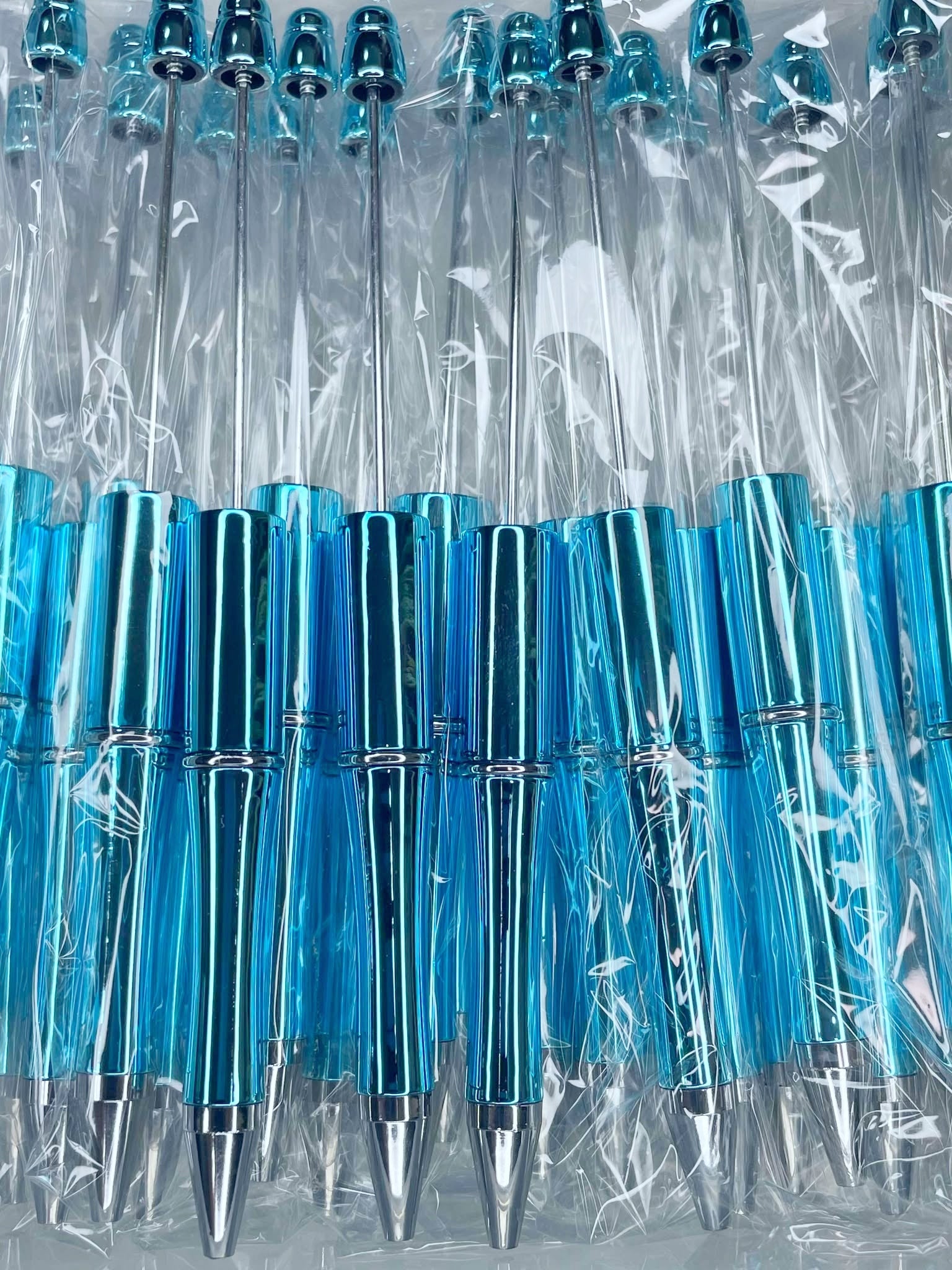 BEADABLE PLASTIC CHROME PEN BRIGHT BLUE B42 (1ct)