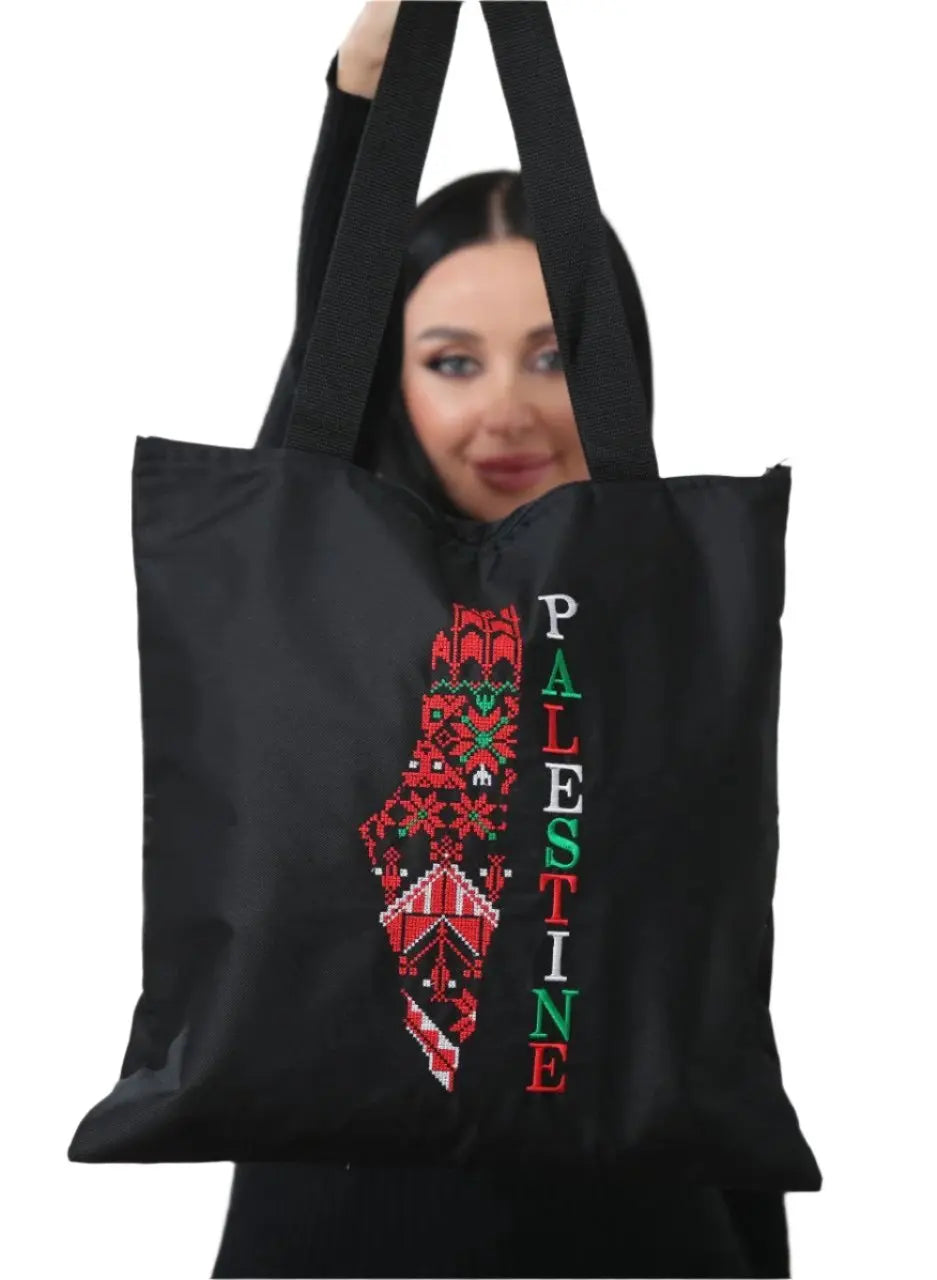 Intricately Embroidered Palestinian Map Bag - A Symbol of Cultural Pride