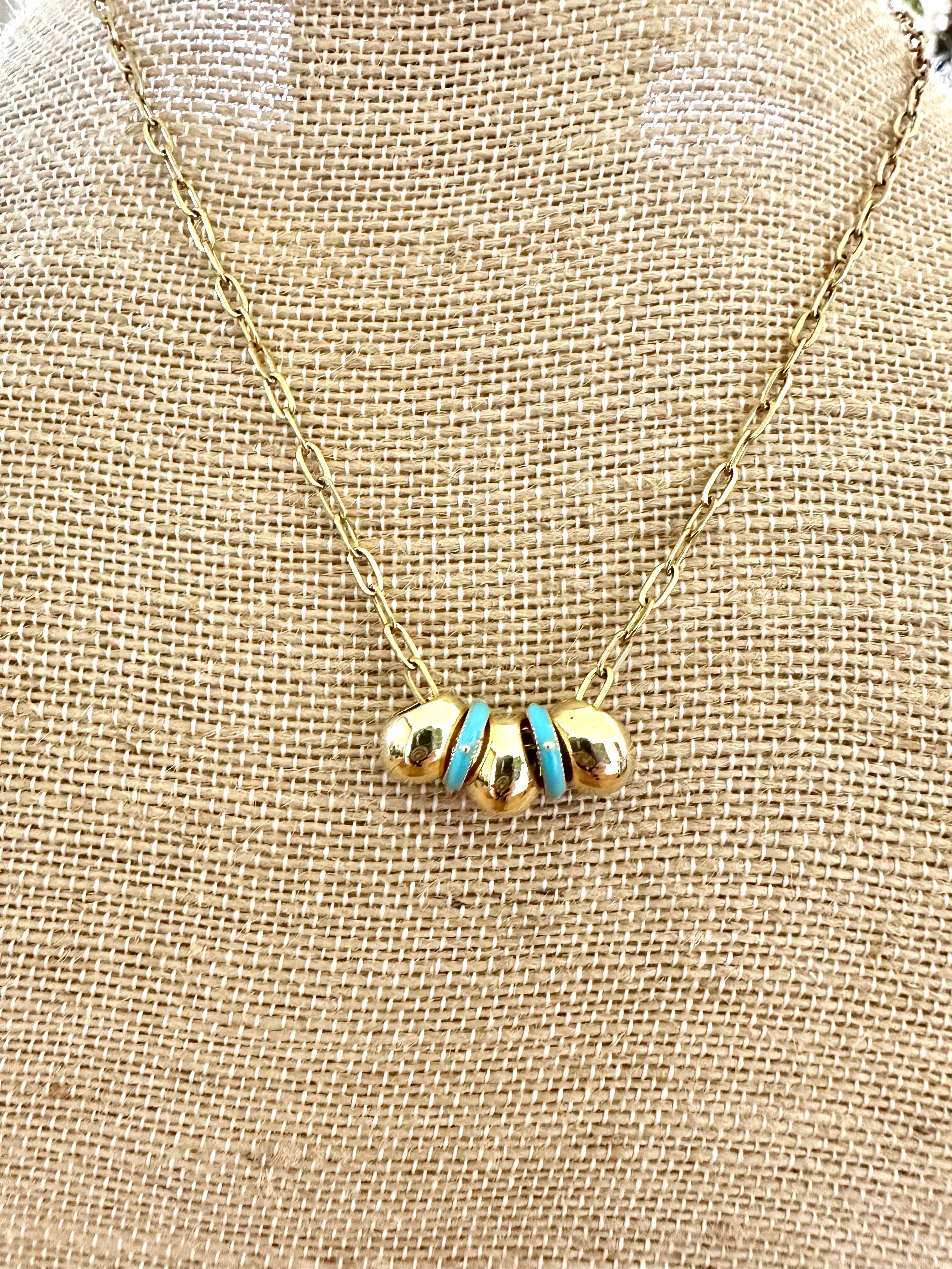 Chunky Teardrop Bead Necklace