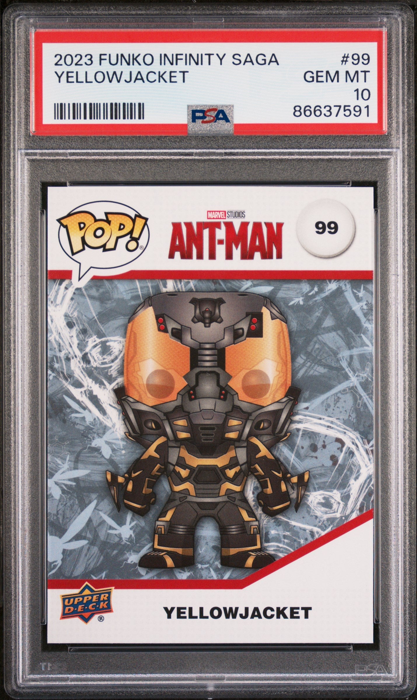 2023 UPPER DECK FUNKO POP MARVEL  YELLOWJACKET  #99  PSA 10
