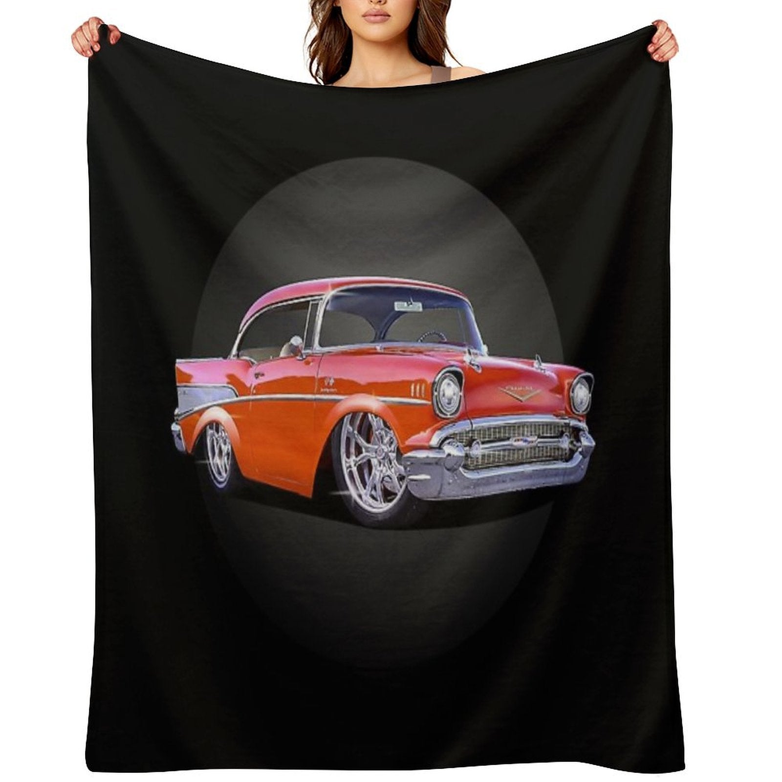 57 Chevy Throw Blanket