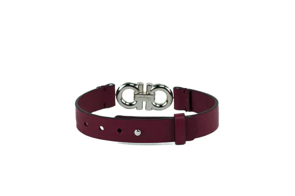 Style Loft Collection x Salvatore Ferragamo Pomegranate Reversible Double Gancini Hook Leather Bracelet