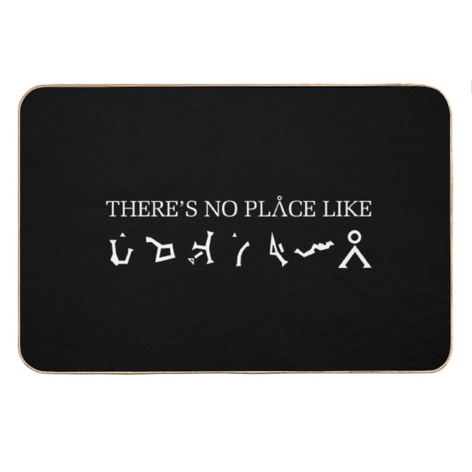 Stargate There’s No Place Like Earth , White Letters Bath Mat