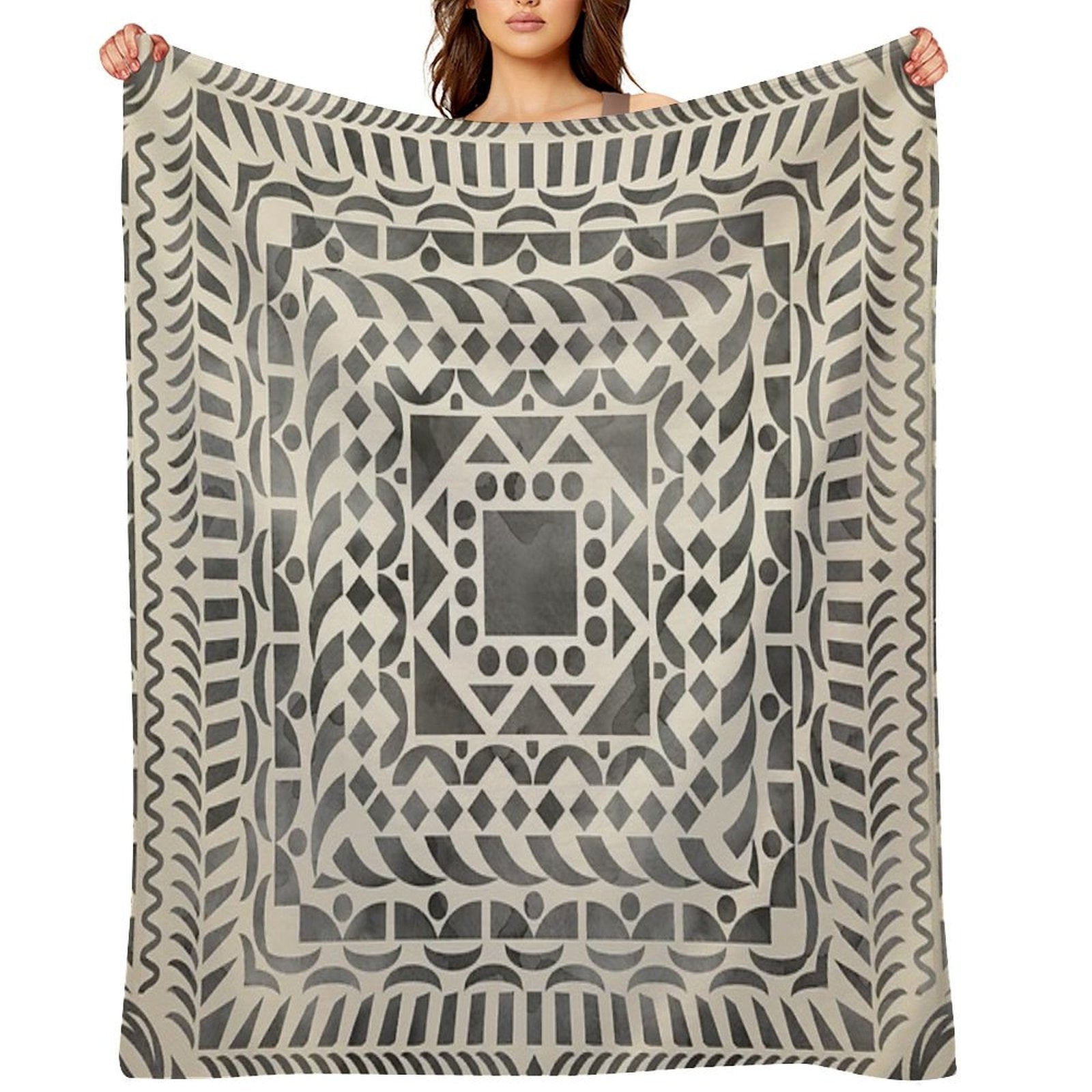 Watercolor Mandala Mandala8w Throw Blanket