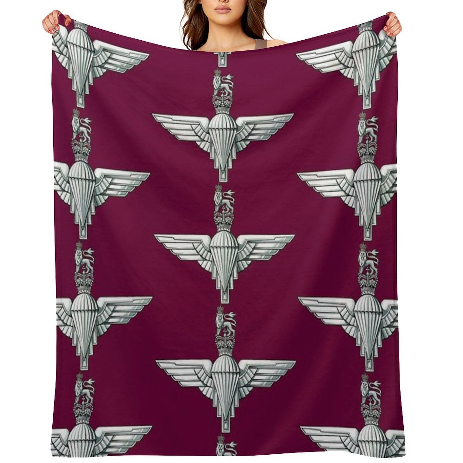 Parachute Regiment Cap Badge Throw Blanket