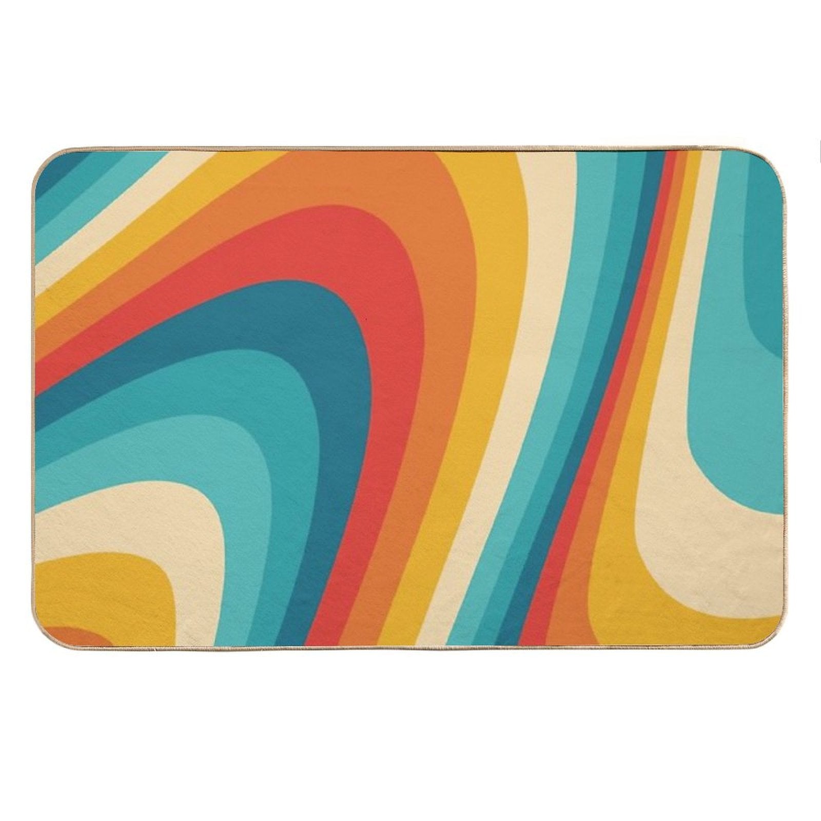 70s Retro Aesthetic Bath Mat