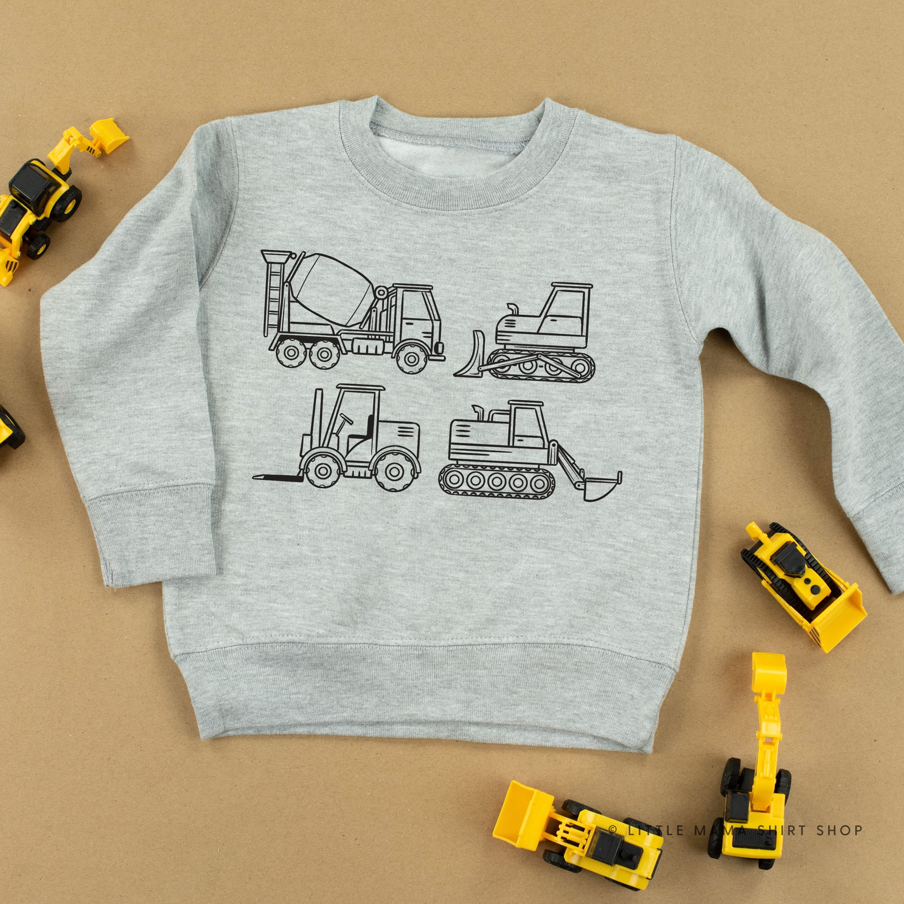4 CONSTRUCTION TRUCKS - Child Sweater