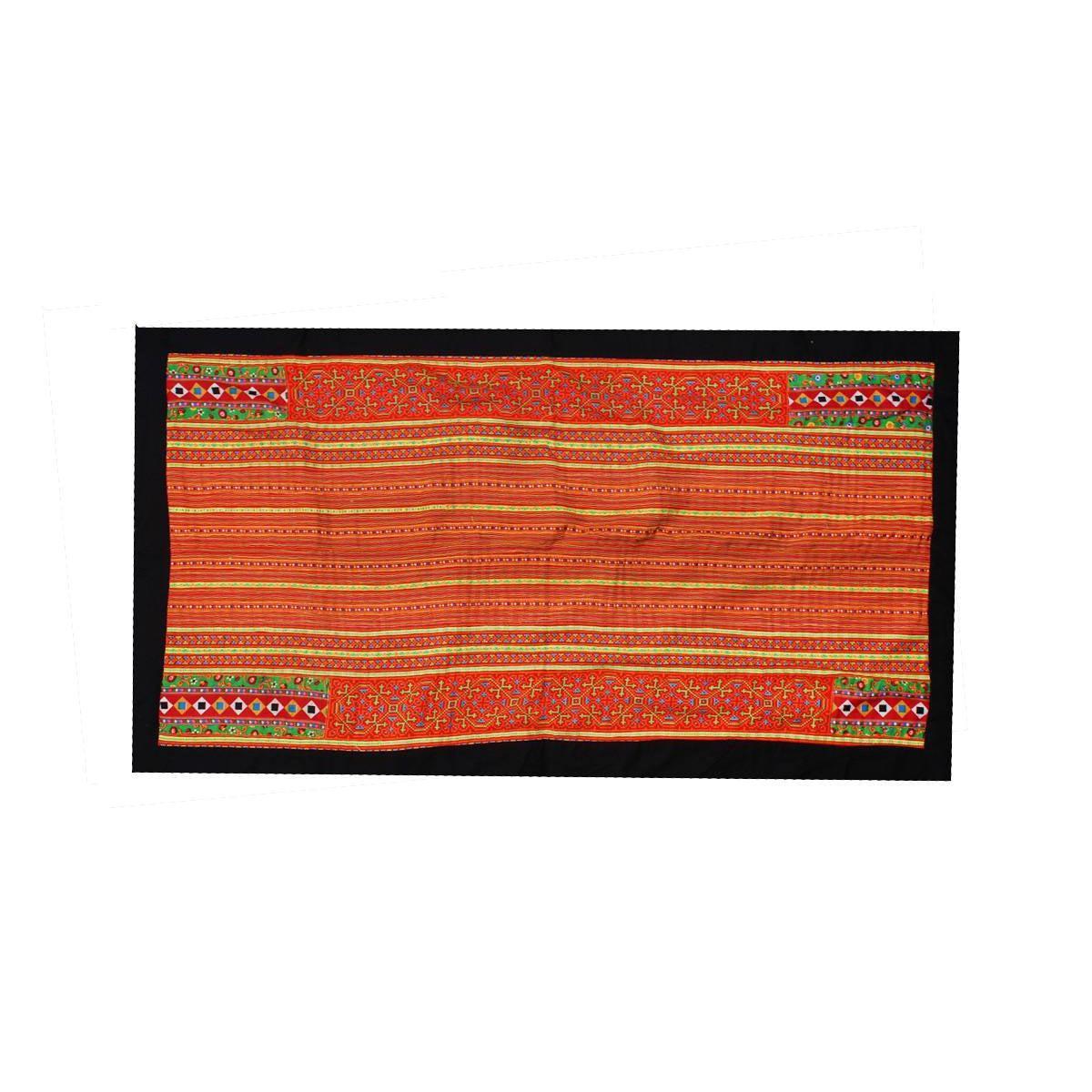 Vintage Hmong Upcycled Fabric Hang Wall Decor Textile - Thailand