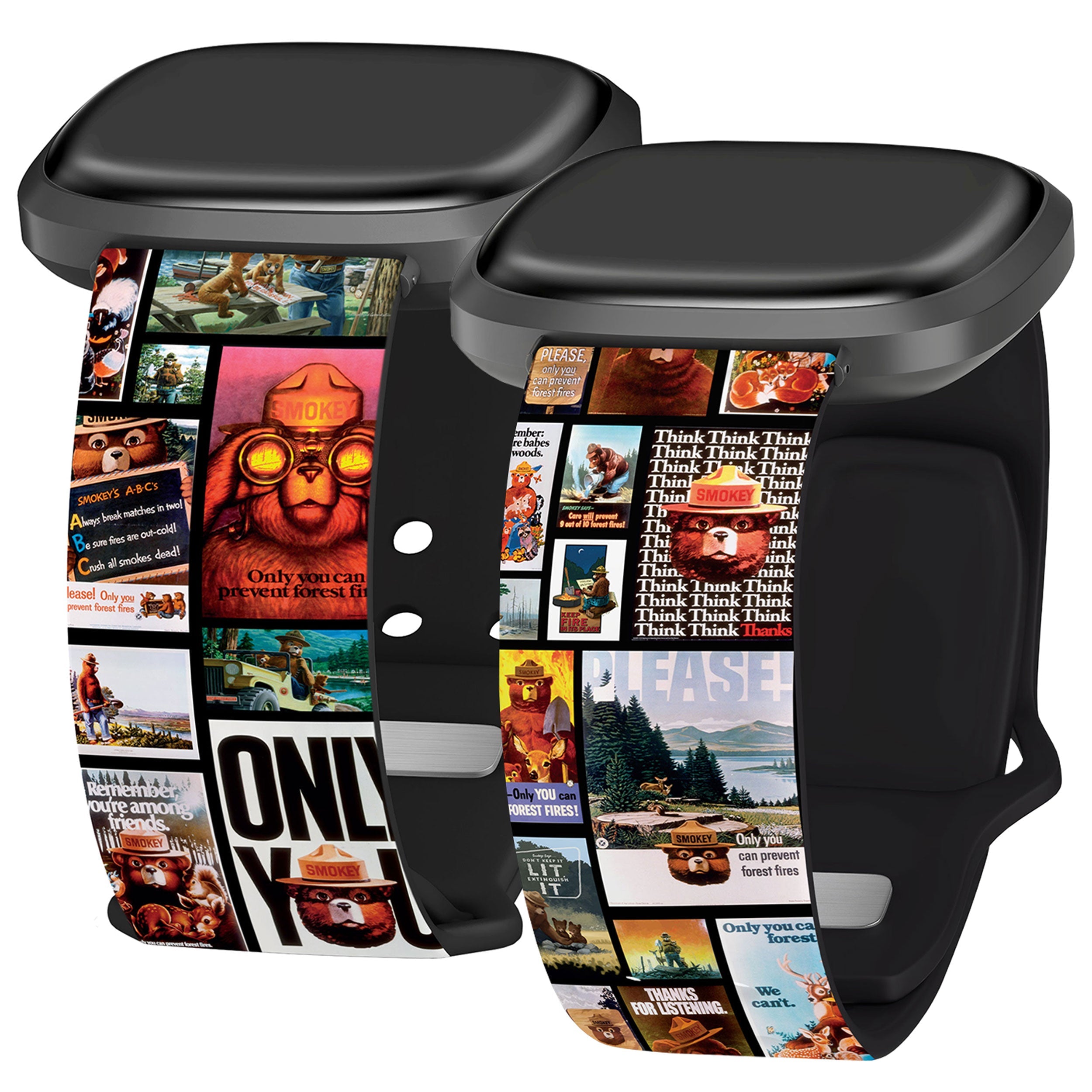 Smokey Bear Classic HD Fitbit Versa 3 &amp;amp; Sense Watch Band