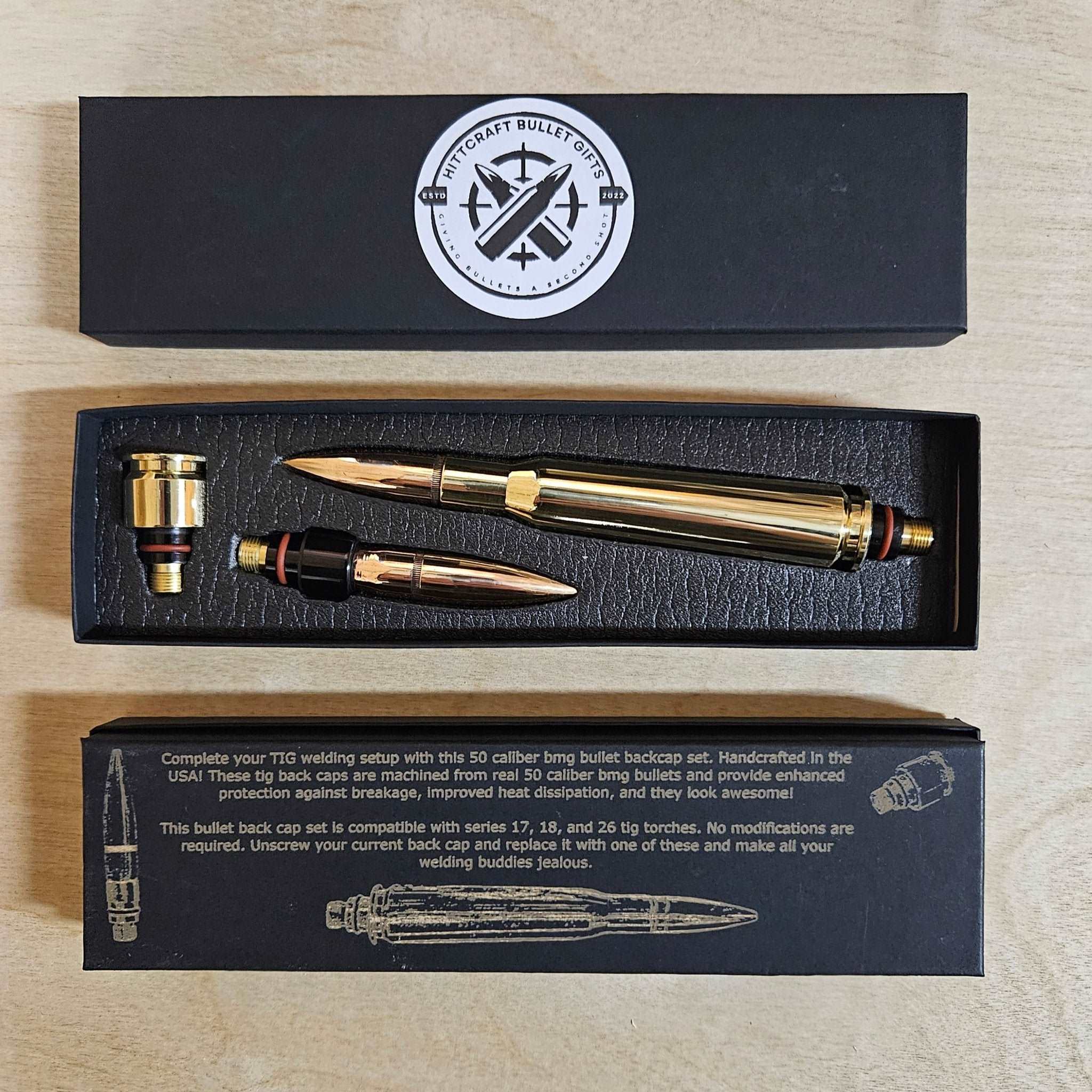50 Cal BMG Bullet Tig Welding Back Cap Set