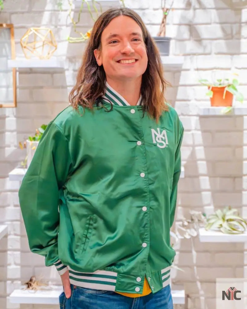 500 Speedway Green Bomber Jacket