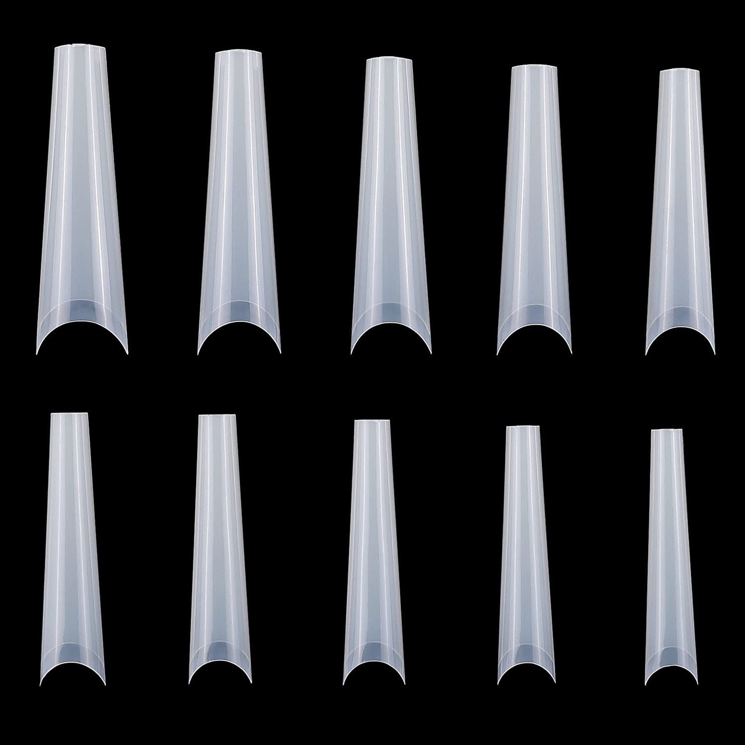 Brand 7DAY&amp;#39;S 500Pcs False Nail Tips C Curve Half Cover French Nails Extra Long Fake Finger Nails For Nail Art Salons Home DIY 10 Sizes