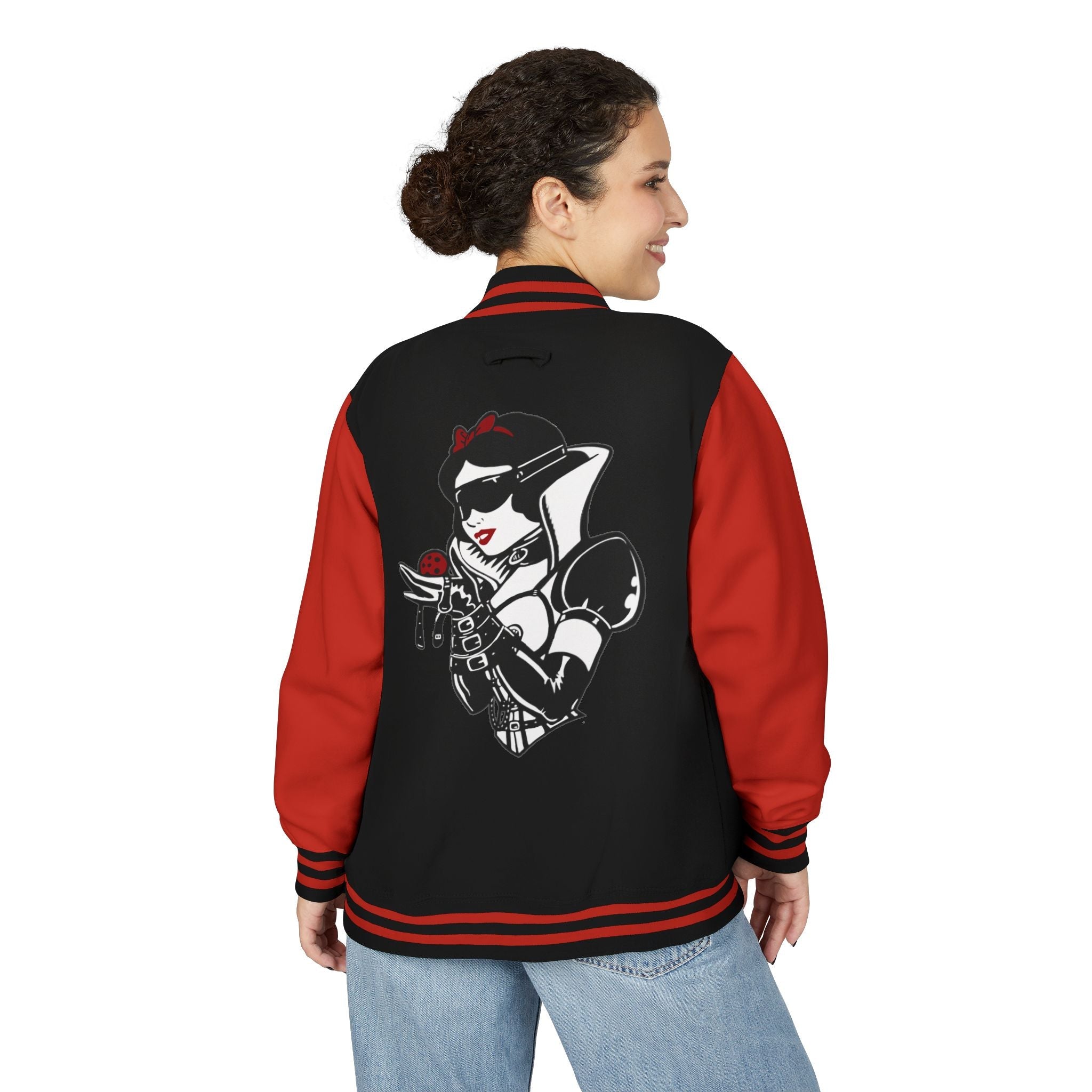 Snow White Unisex Heavyweight Letterman Jacket