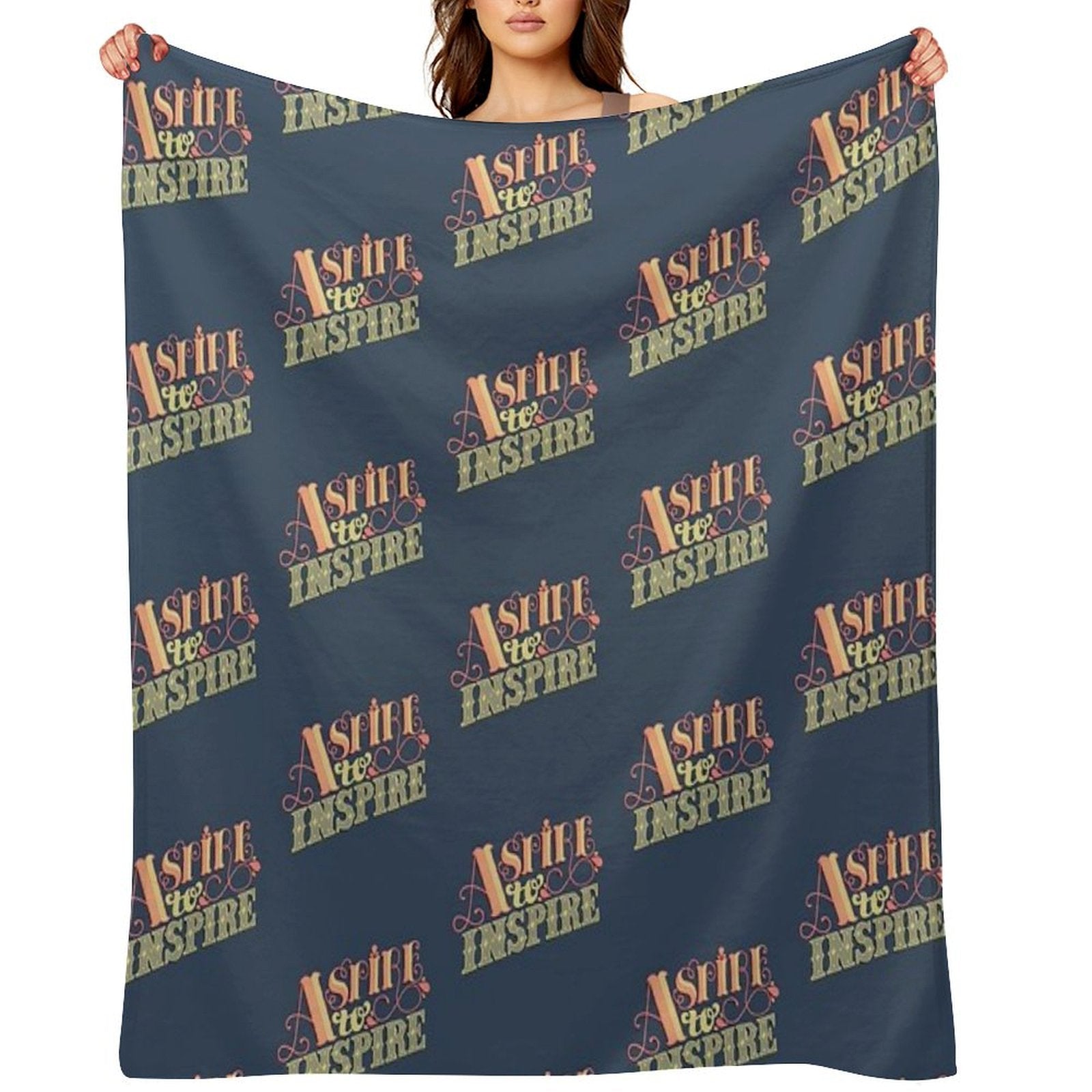Aspire to Inspire Throw Blanket