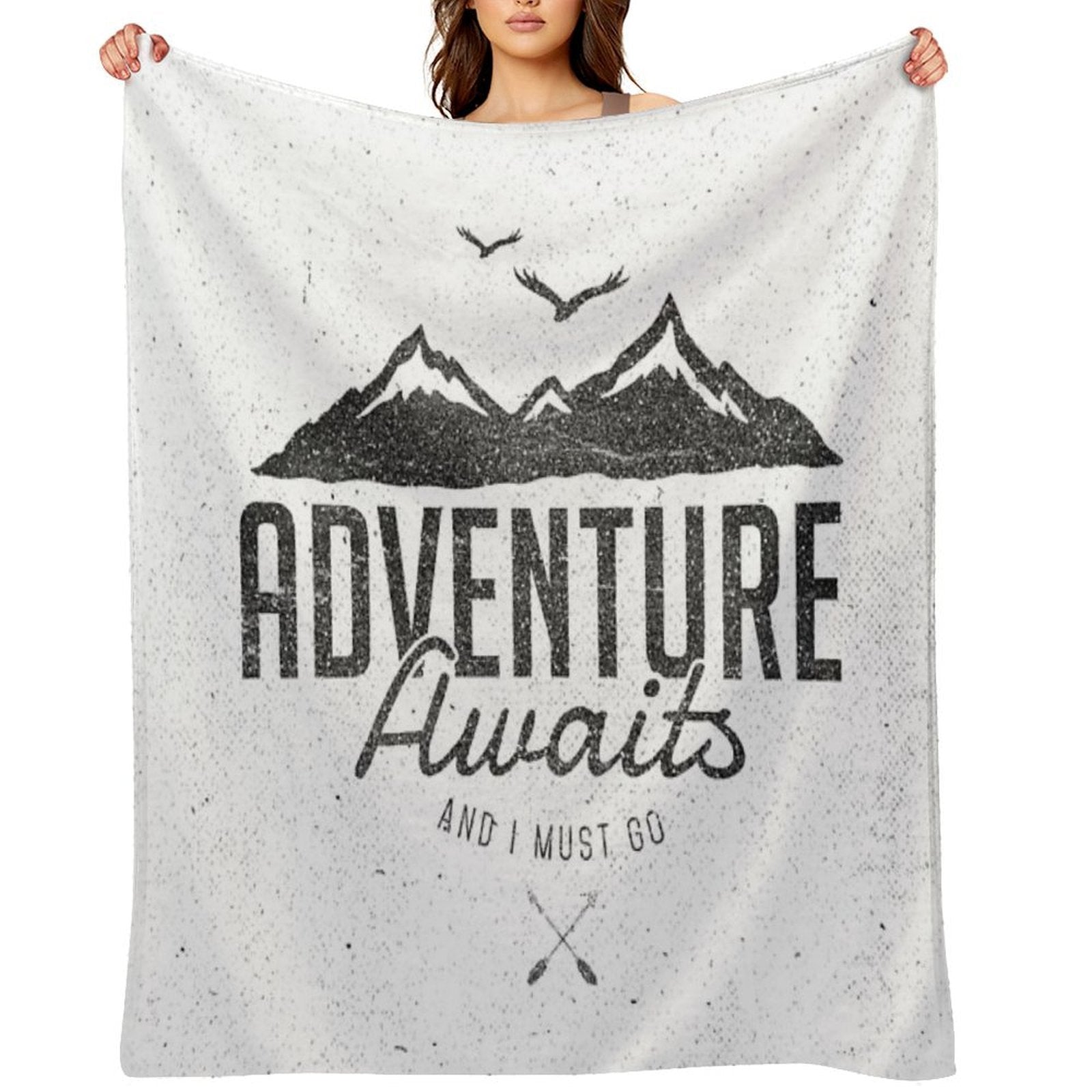 ADVENTURE AWAITS Throw Blanket