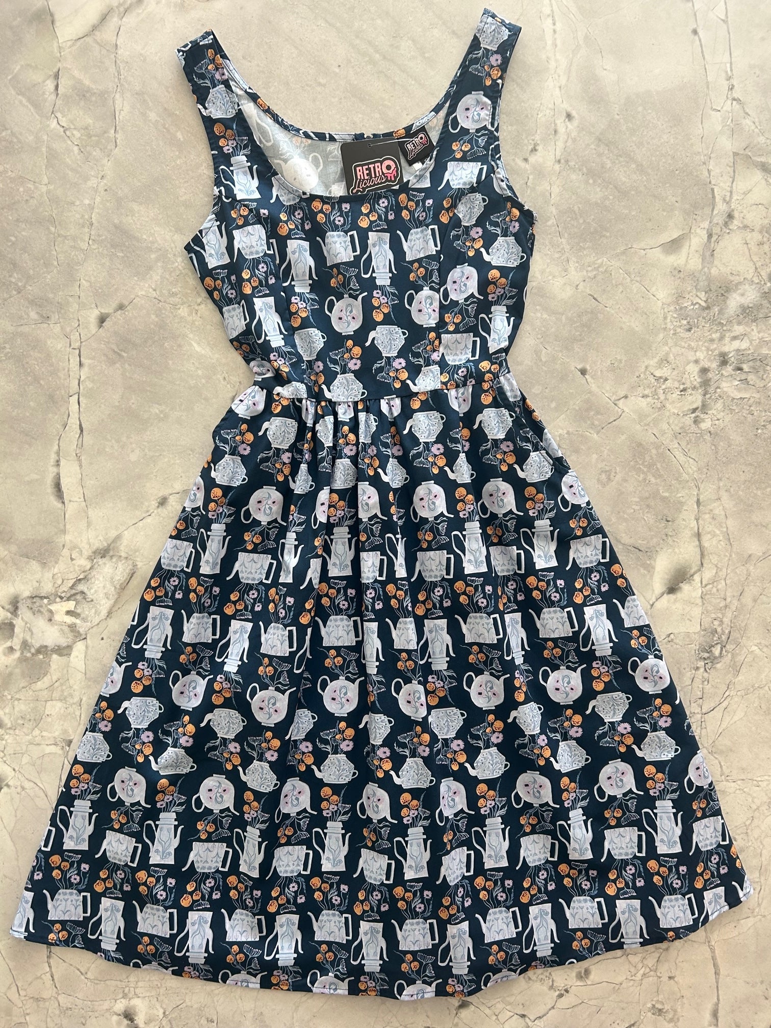 Teapots Fit &amp;amp; Flare Dress