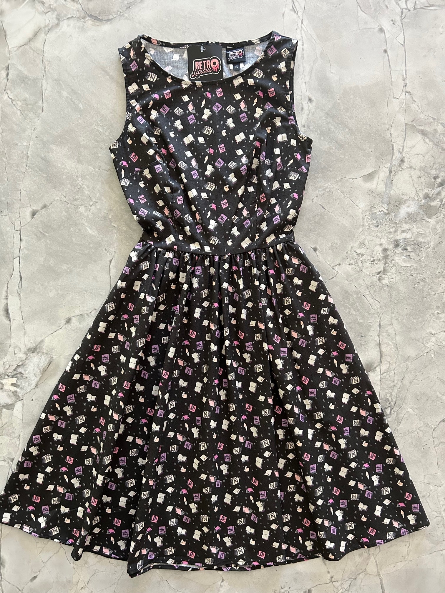 Magic Books Vintage Dress - Medium only