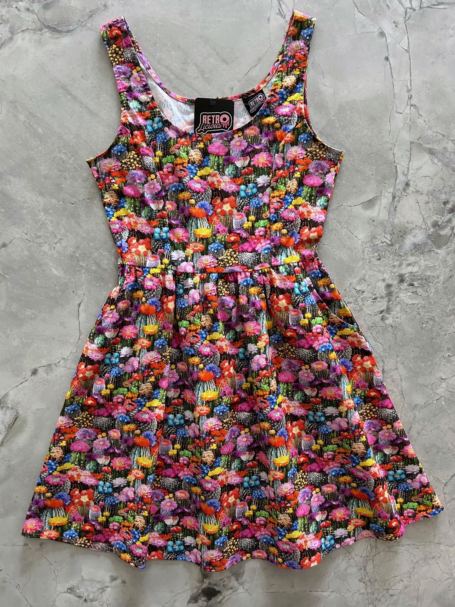 Desert Blooms Shorter Length Fit &amp;amp; Flare Dress