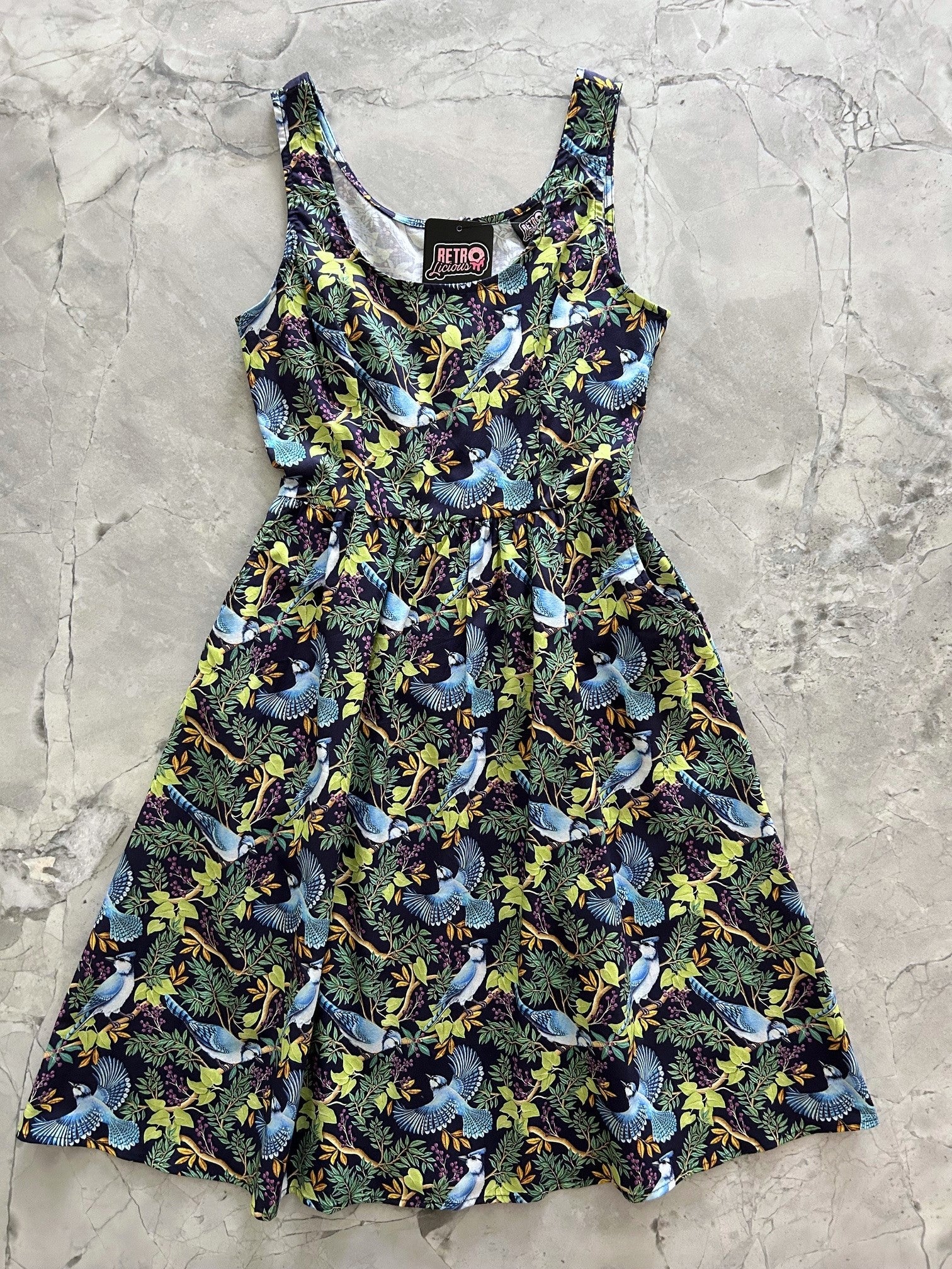 Birds Fit &amp;amp; Flare Dress