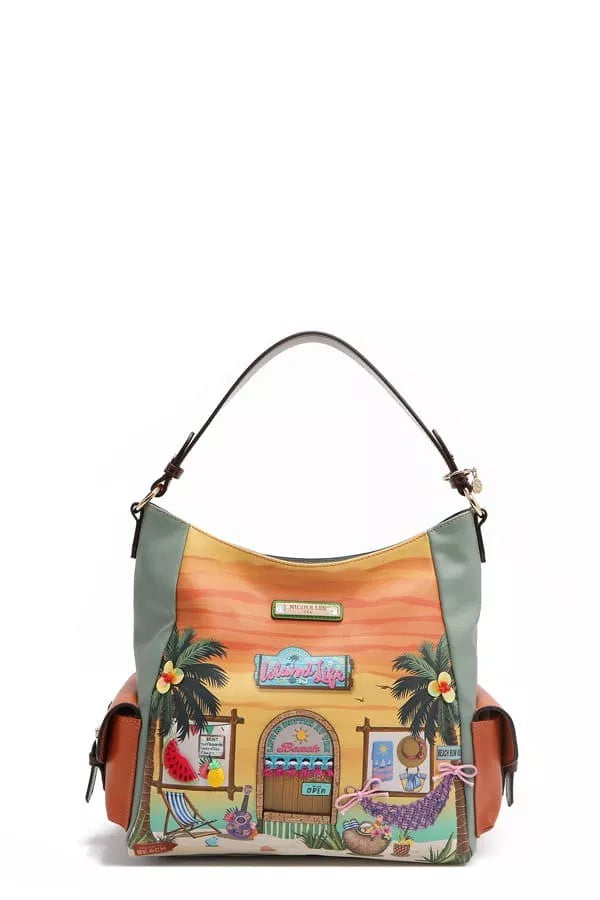 Nicole Lee USA Sun and Sand Hobo Handbag