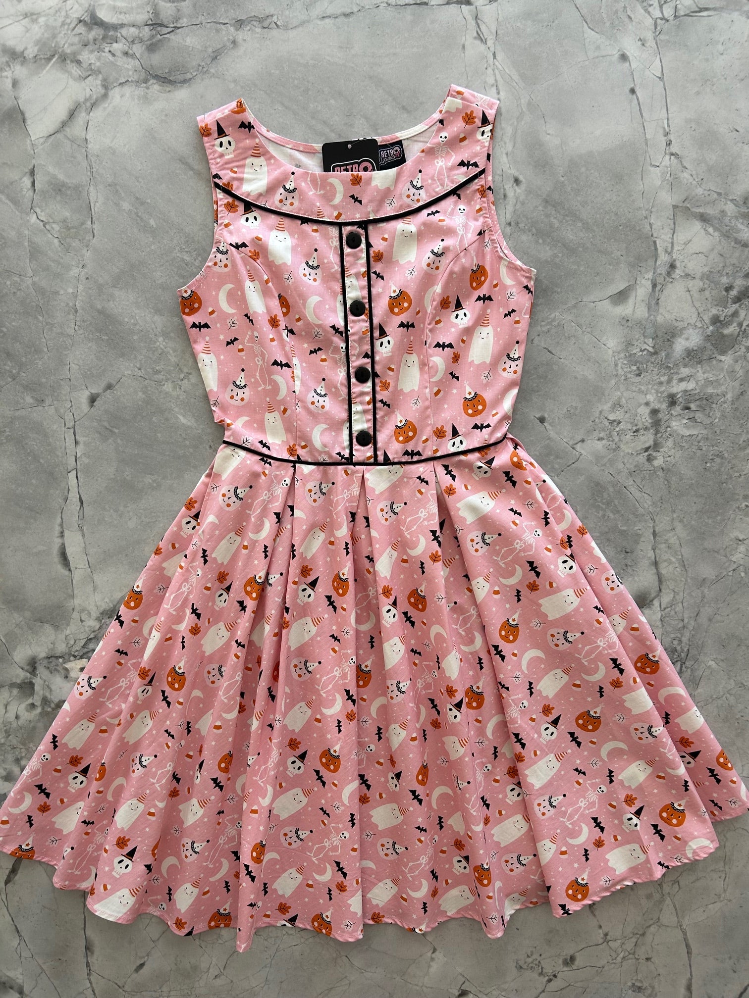 Elizabeth Dress in Pink Halloween - Large only, 1 left!