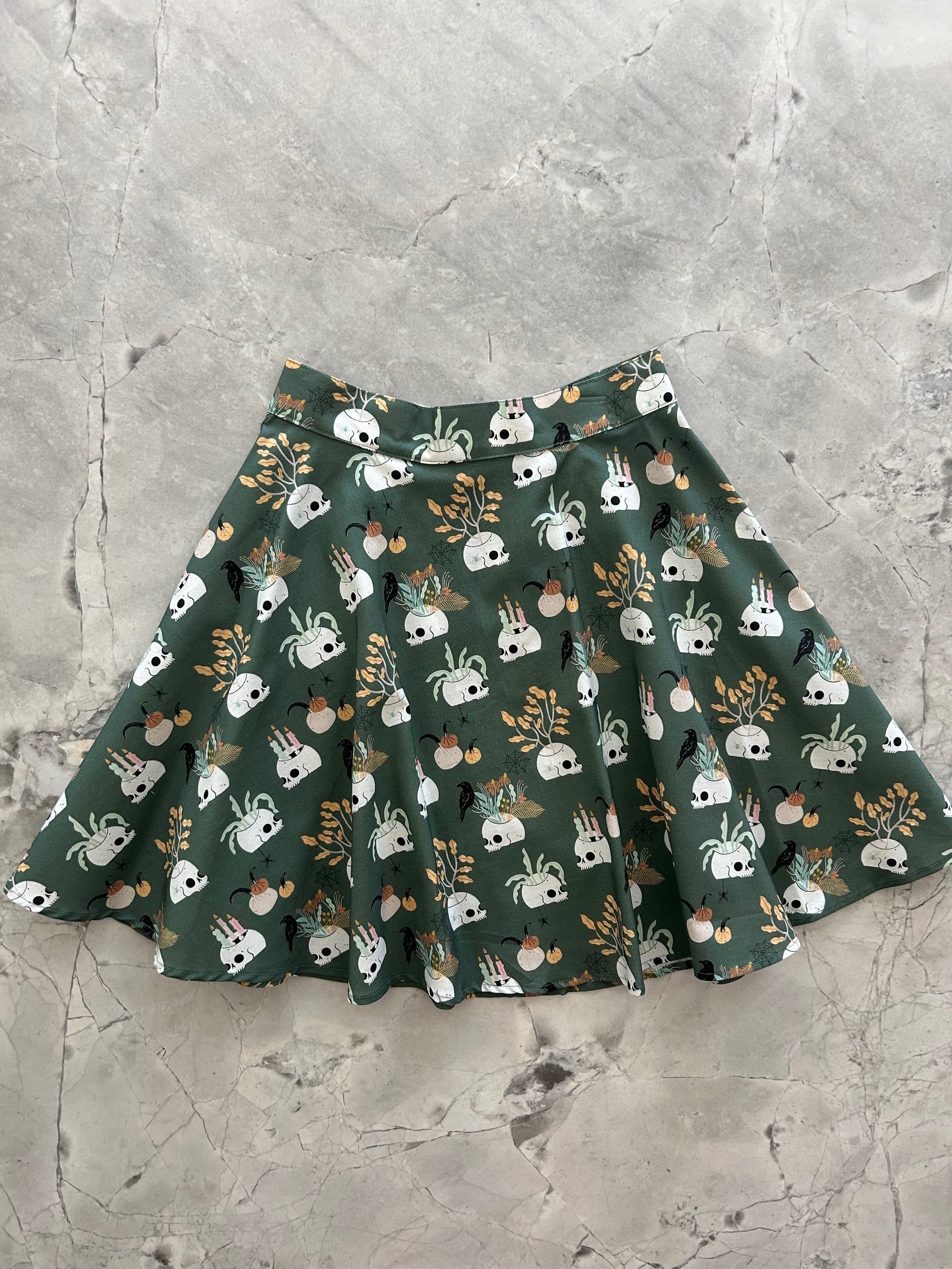 Skulls &amp;amp; Candles Skater Skirt - Medium only, 1 left!