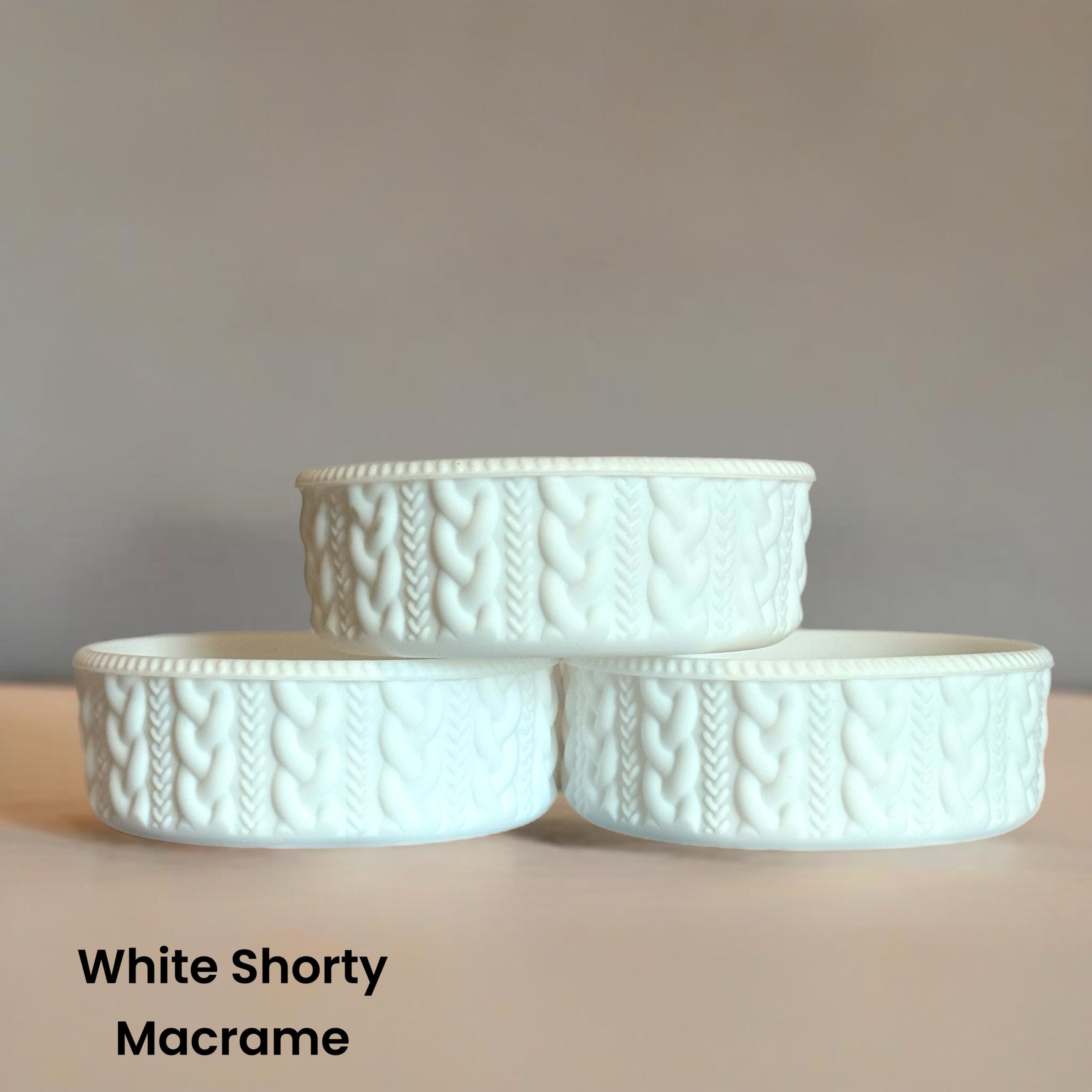 White Shorty Macrame Tumbler Boot