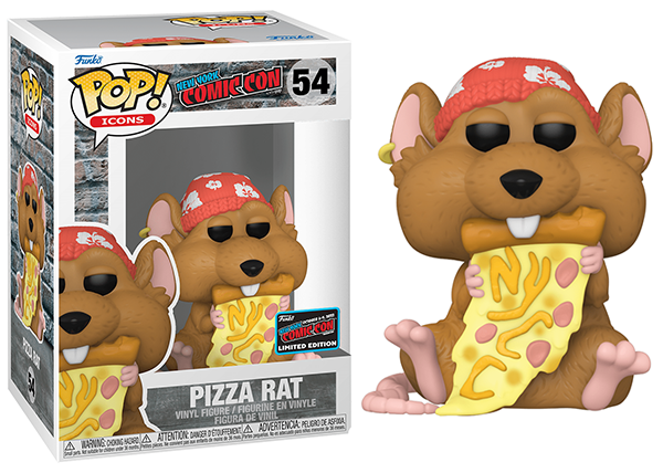 PIZZA RAT (RED HAT, BROWN FUR, ICONS) 54 - 2022 NYCC EXCLUSIVE