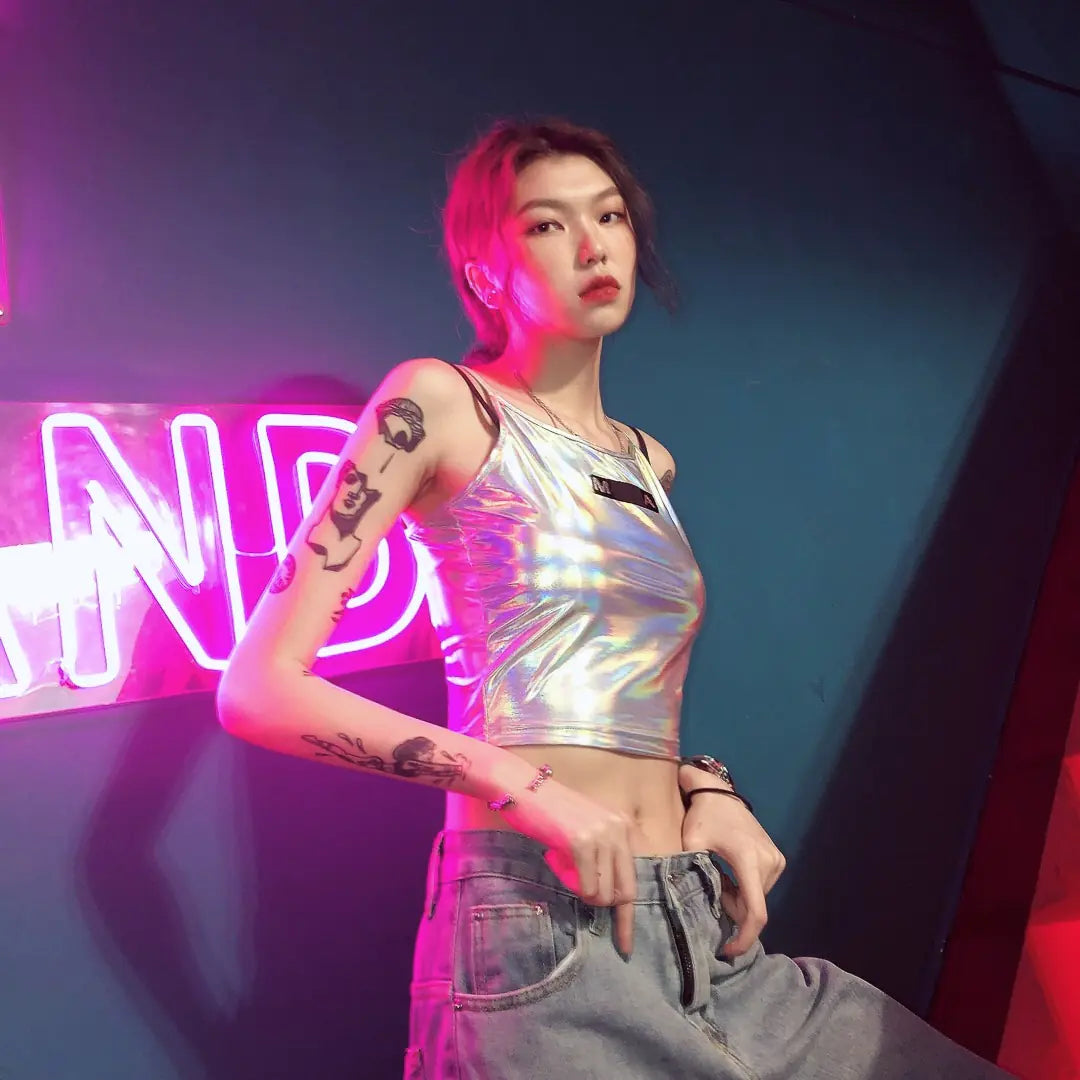 Style Loft Collection Power Cosmic Crop Top and Skirt Set