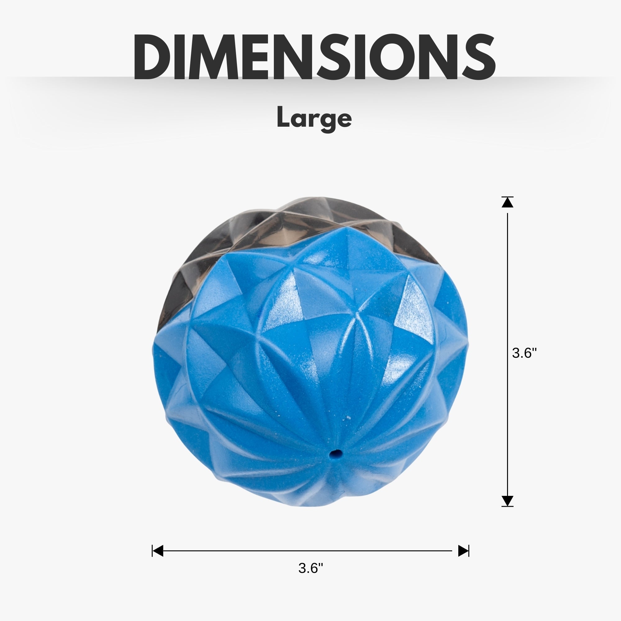 Country Living Geometric Textured Ball Dog Chew Toy, Interactive Rubber Toy for Mental Stimulation – Large