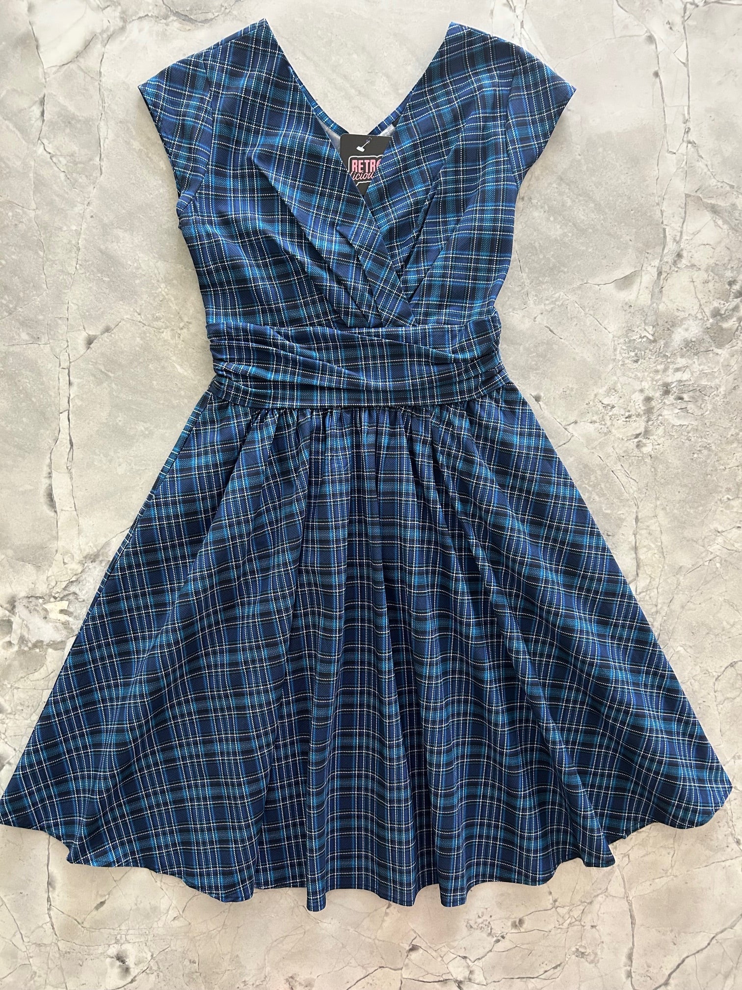 Blue Plaid Greta Dress