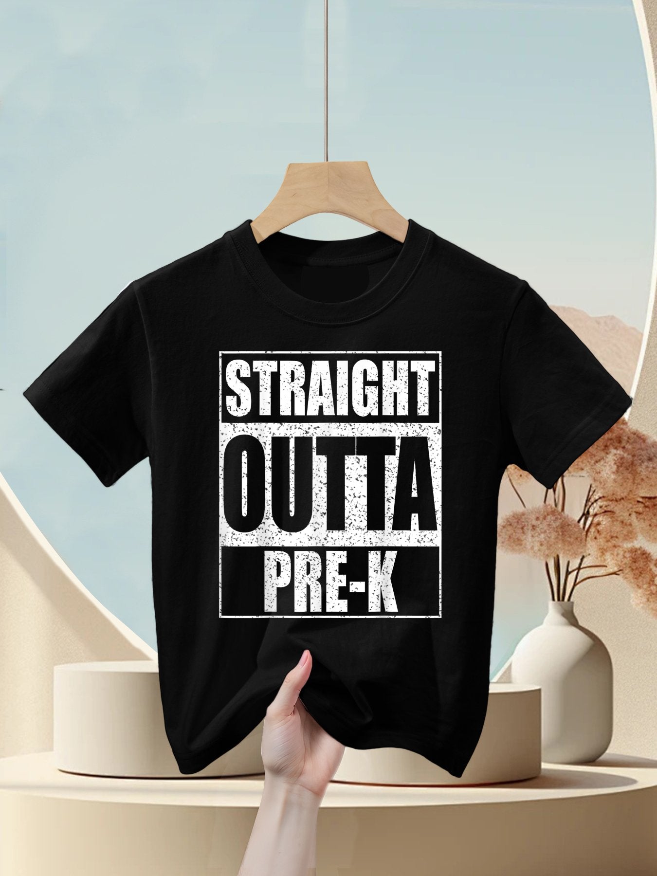 Straight Outta Pre-K Preschool Boy Girl Graduation Kids T-Shirt