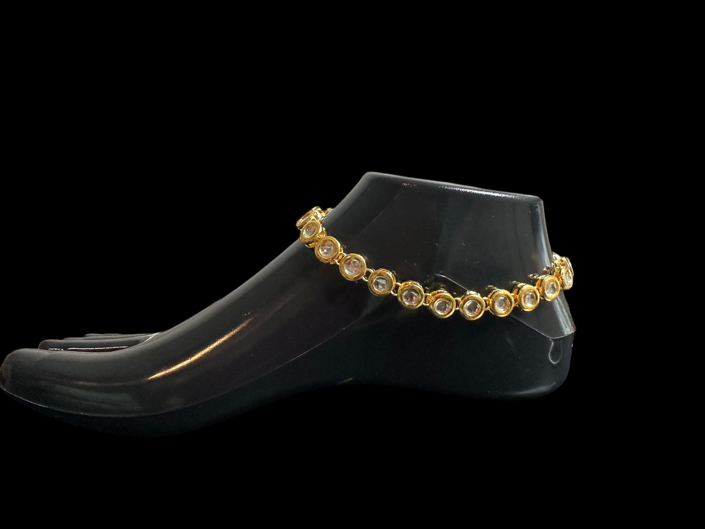 Kundan anklets (READY TO SHIP)