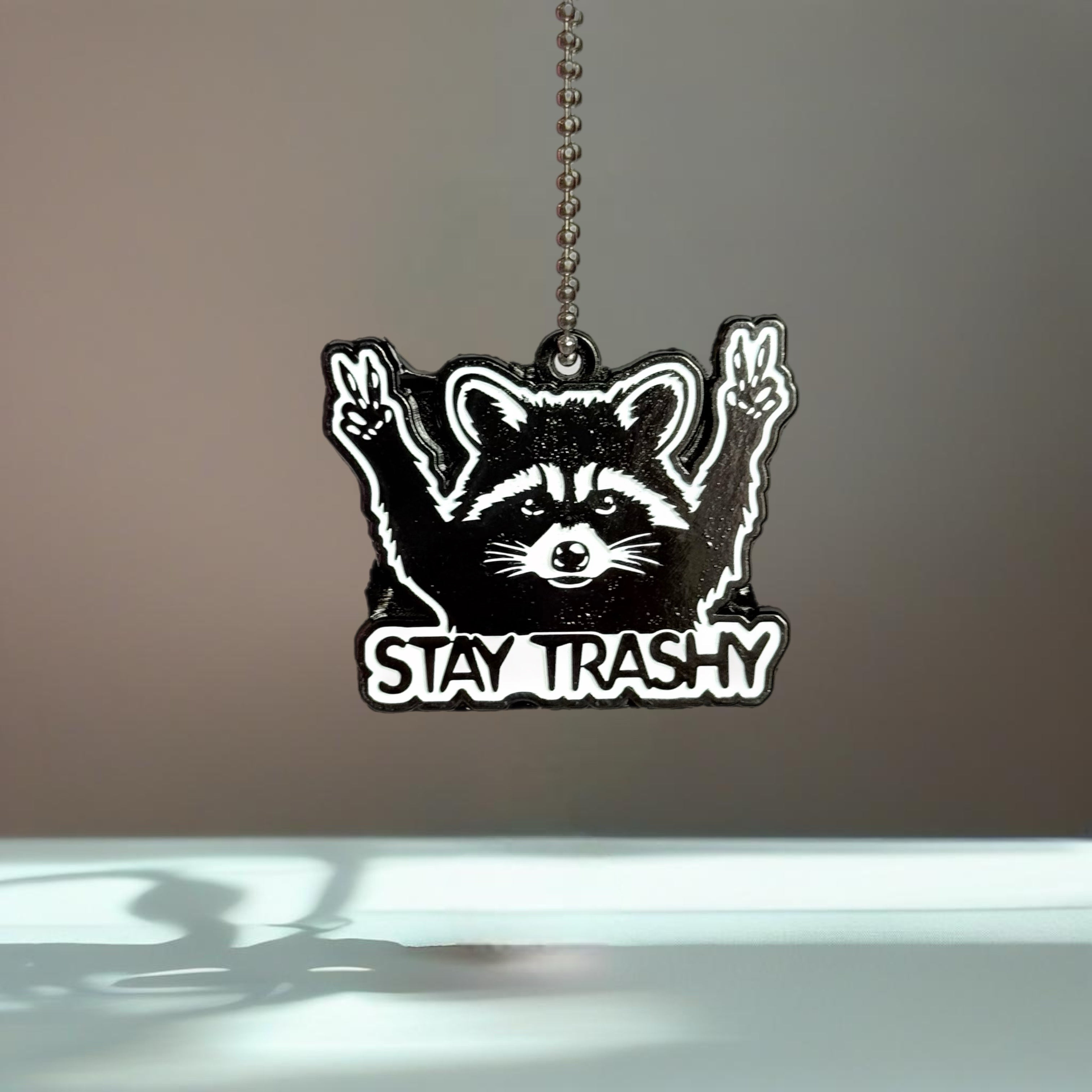 Stay Trashy Metal Charm - Tumbler Handle Charm