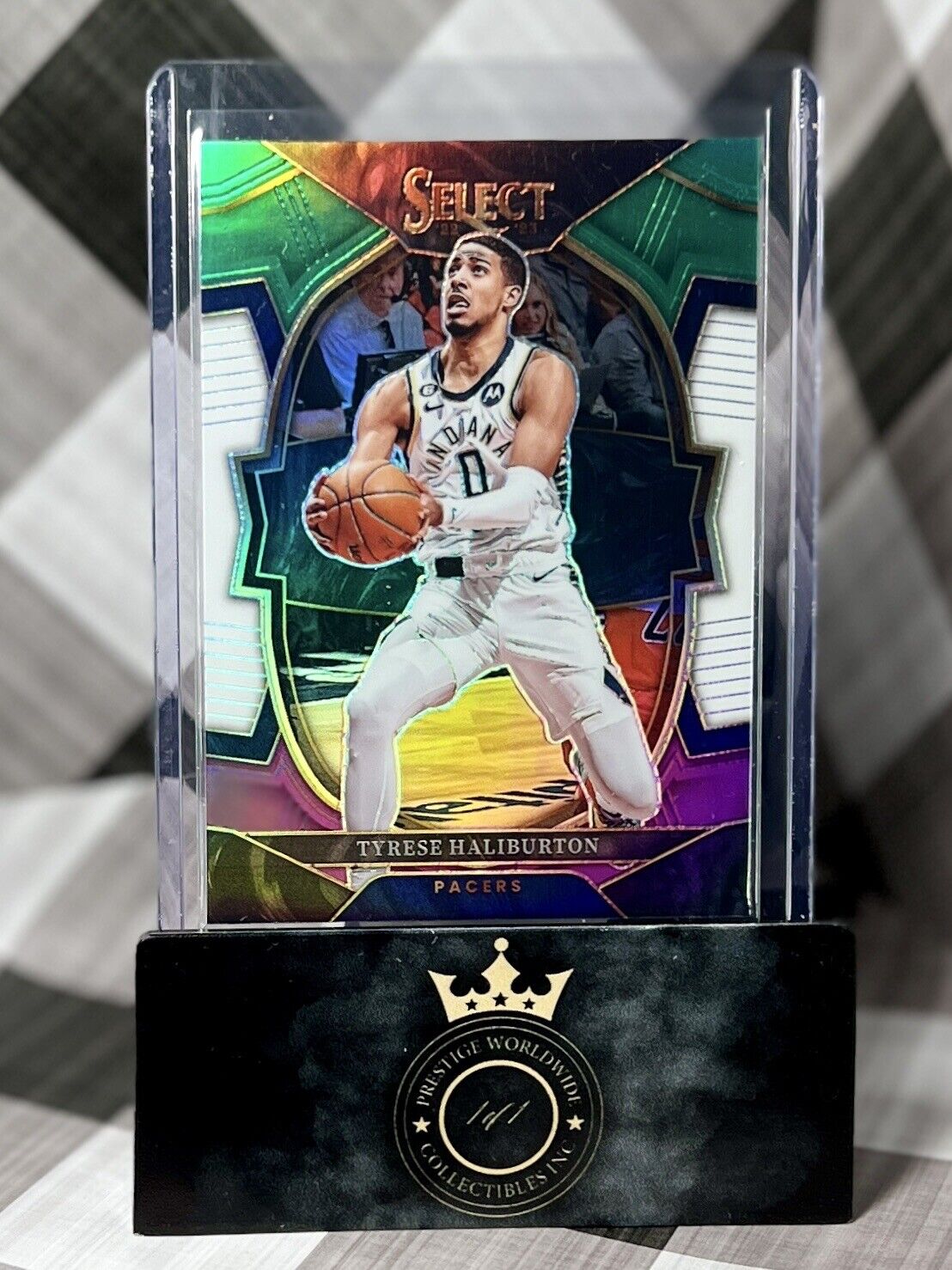 Tyrese Haliburton 2022-23 Select Concourse Green White Purple #20 - IND Pacers