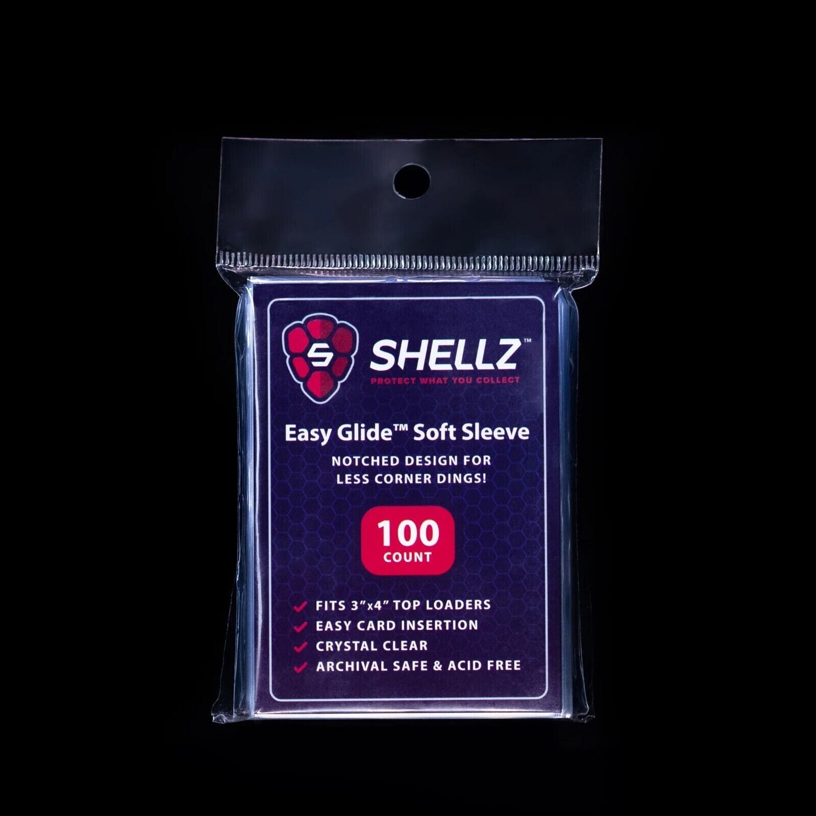 100pk CardShellz Premium Easy Glide Soft Sleeves w/ Pre-Cut Corners - Acid Free!