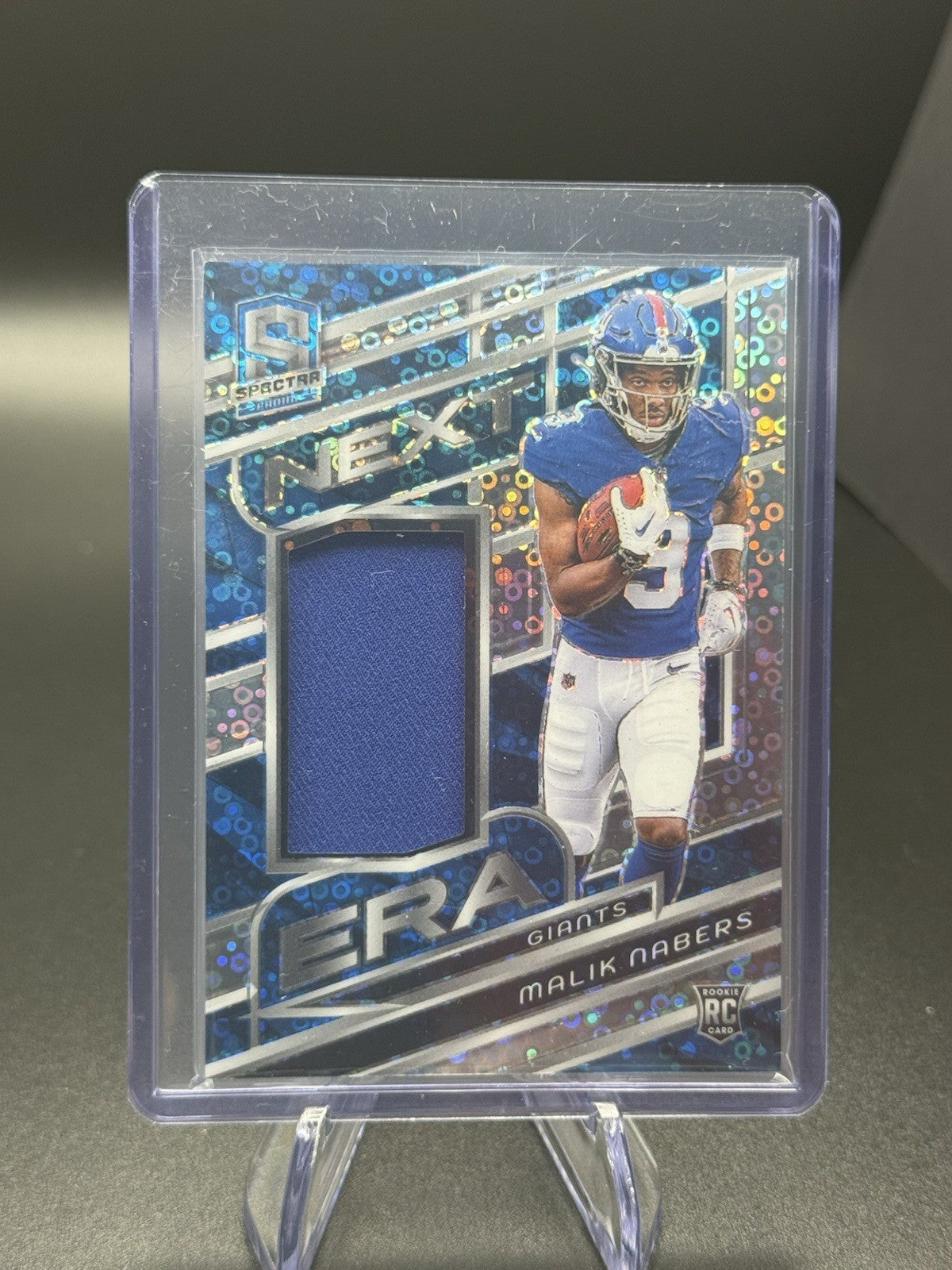 2024 Panini Spectra - Next Era Malik Nabers #NE-MNS Neon Blue Prizm /60 (MEM, RC