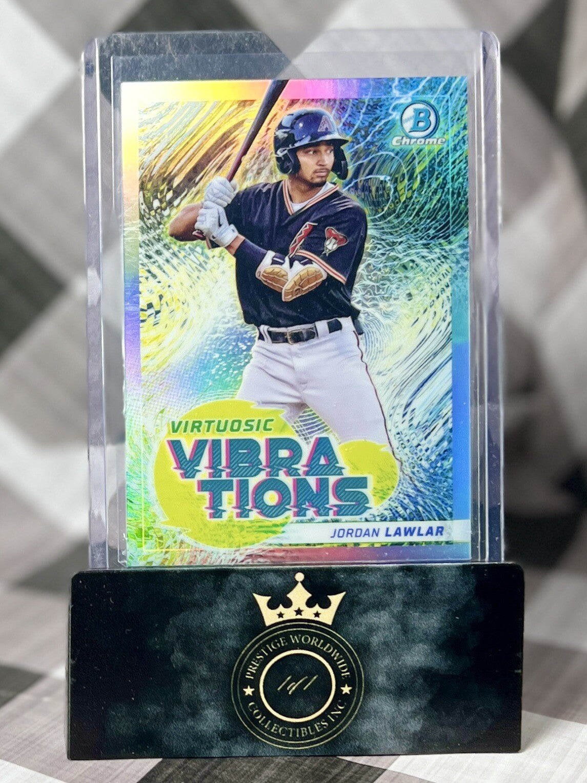 Jordan Lawlar 2022 Bowman Chrome Virtuosic Vibrations #VV-16 AZ Diamondbacks
