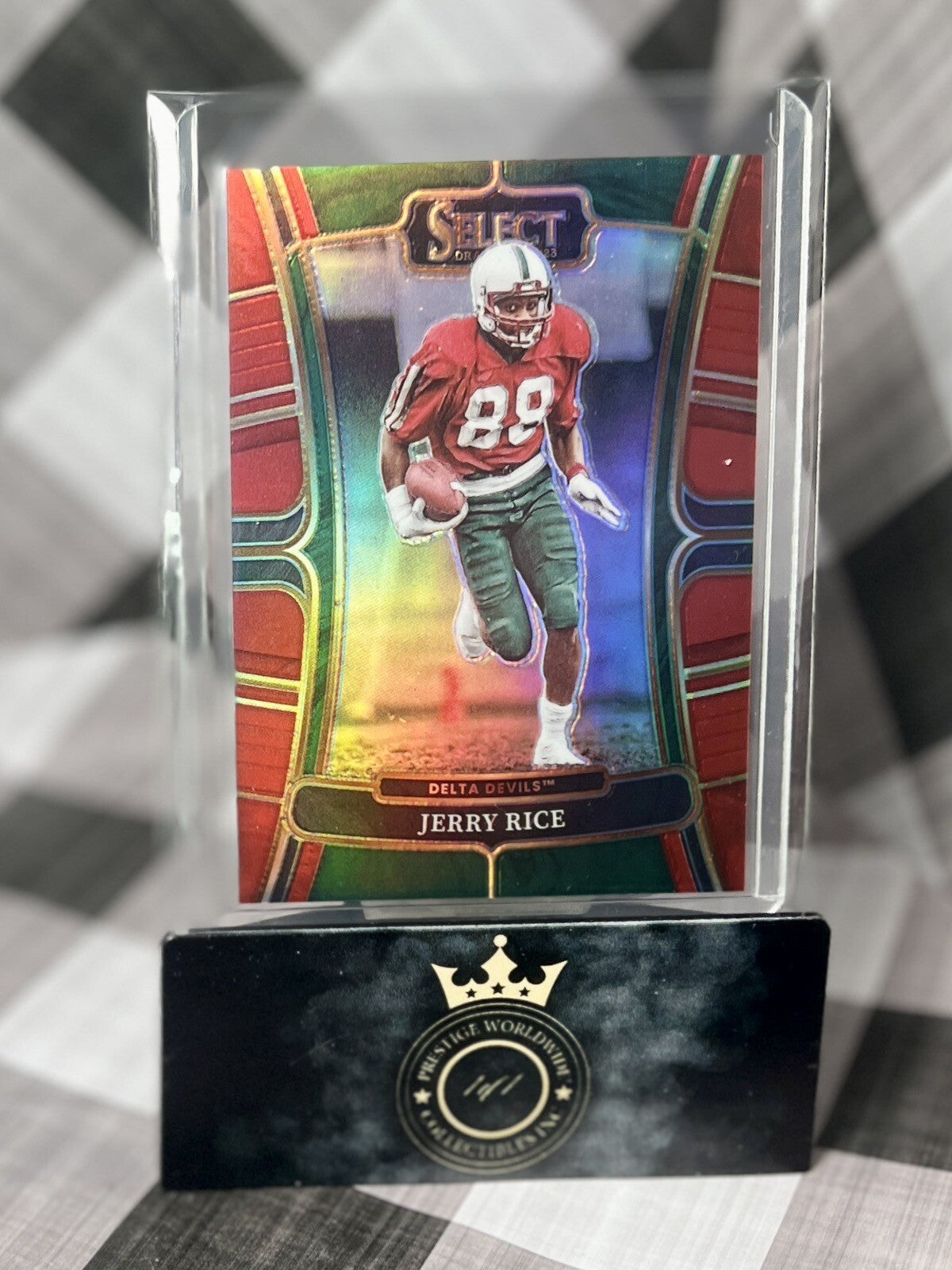 Jerry Rice 2023 Select Draft Picks Red Prizm /149 #94 Mississippi Valley &amp;amp; 49ers