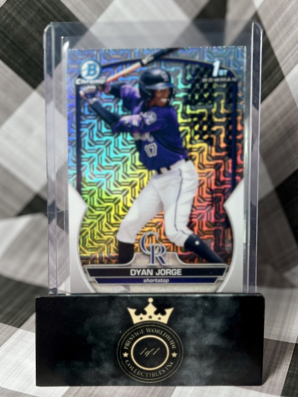 Dyan Jorge 2023 Bowman Chrome 1st Mega Mojo Refractor #BCP-22 Rockies